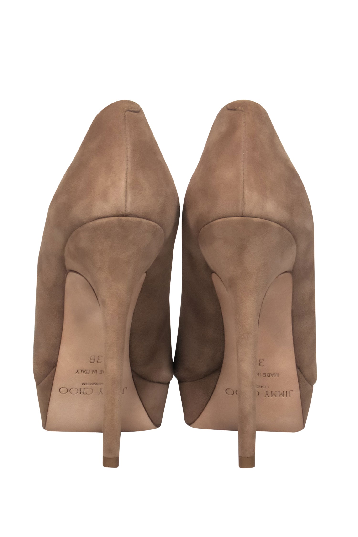 Jimmy Choo Nude Suede Platform Pumps - Size 6, The Ultimate Fashion Statement!