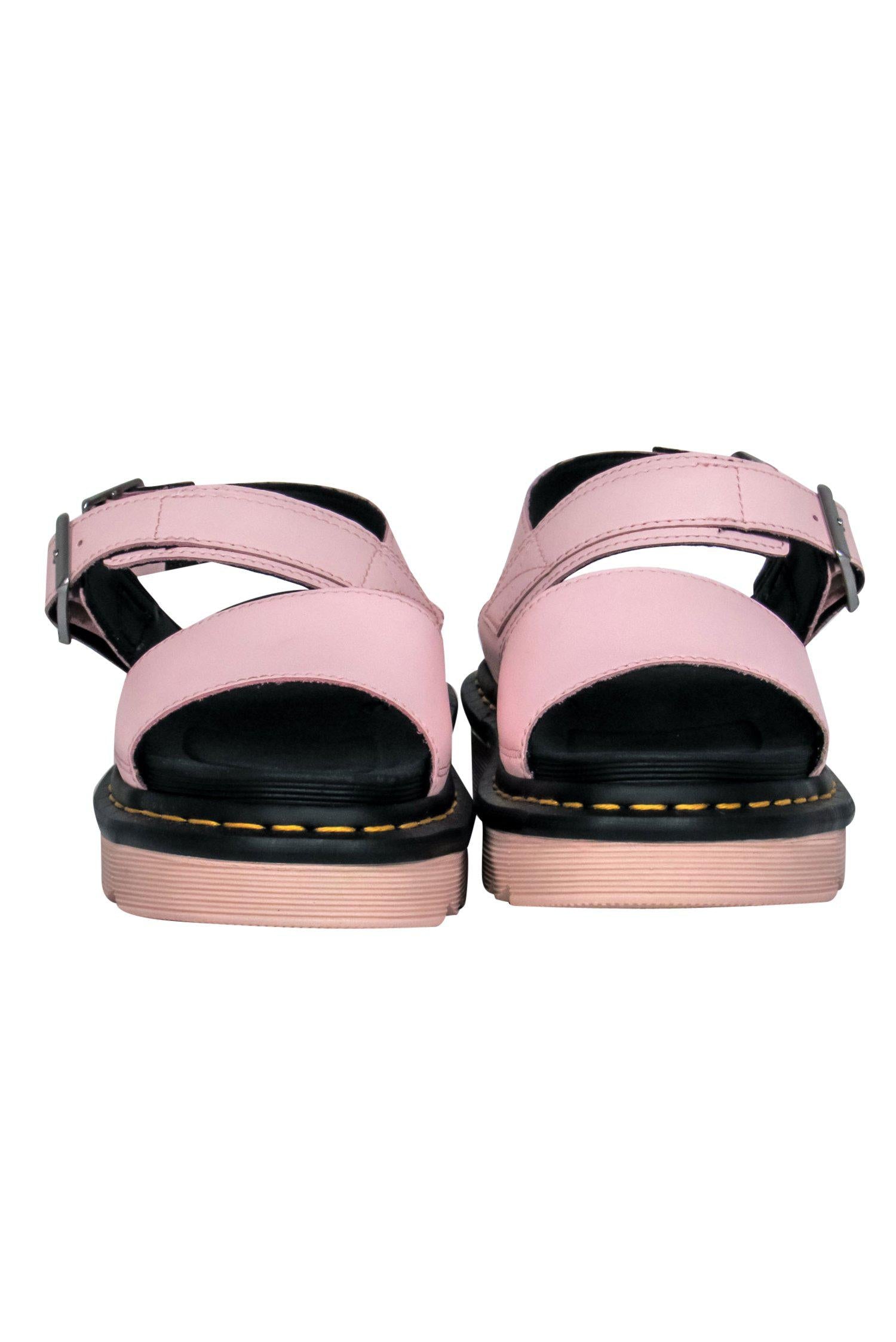 Dr. Martens Light Pink Leather Platform Sandals - Size 6: A Fashion Must-Have!