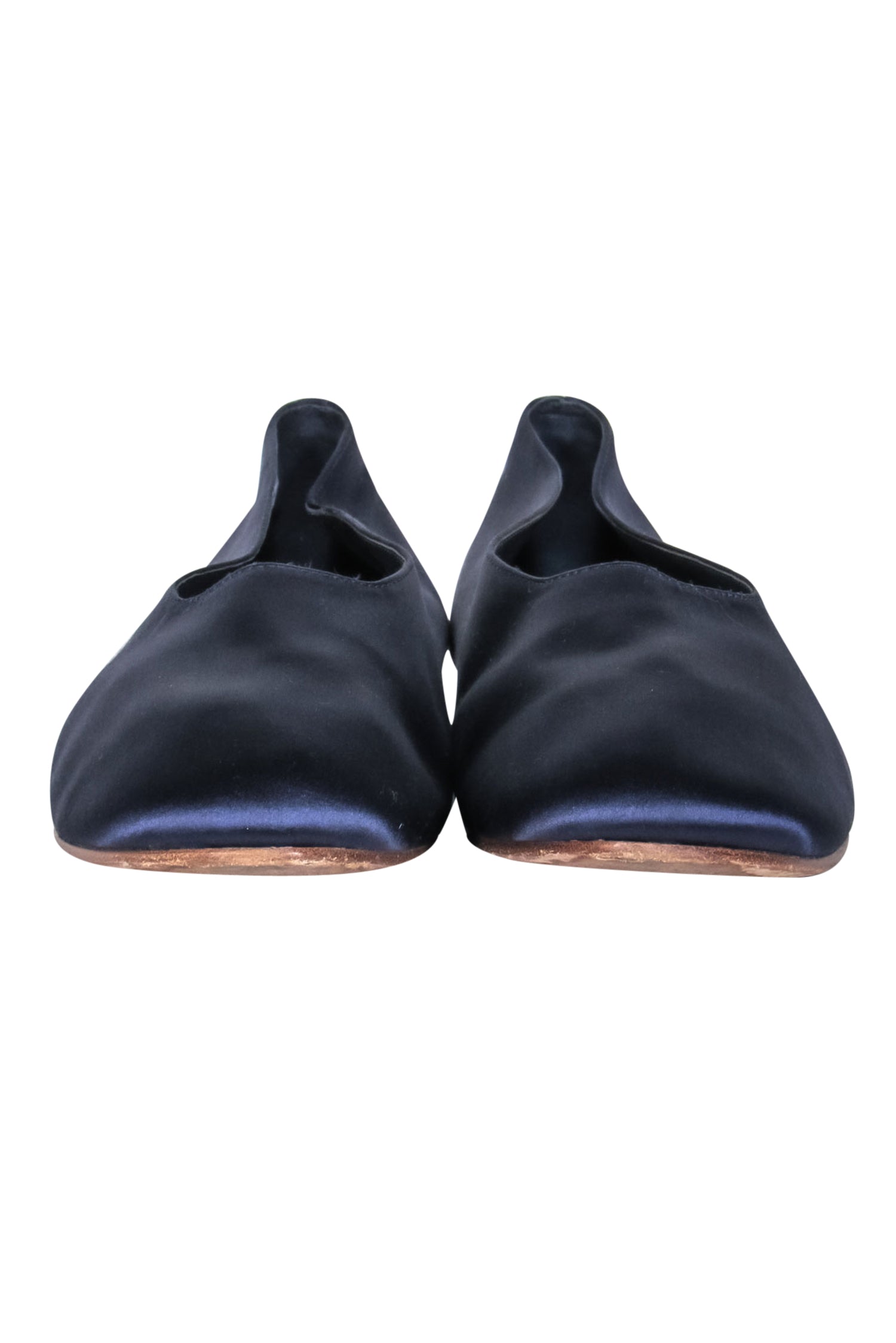 Vince Navy Satin Round Toe Ballet Flats - Size 7: A Fashion Must-Have!