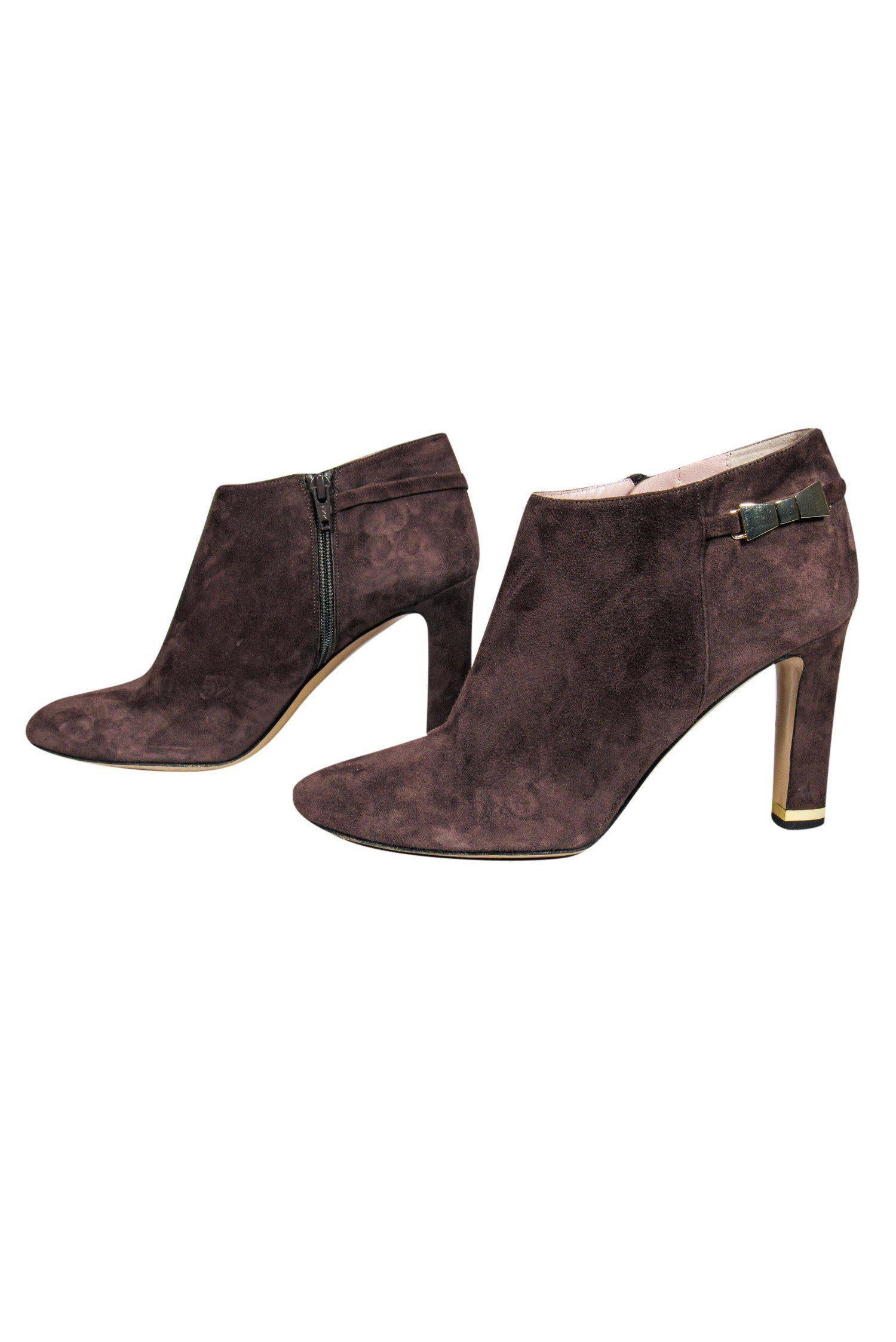 Kate Spade Brown Suede Heeled Booties - Size 10: Fall Fashion Must-Haves!
