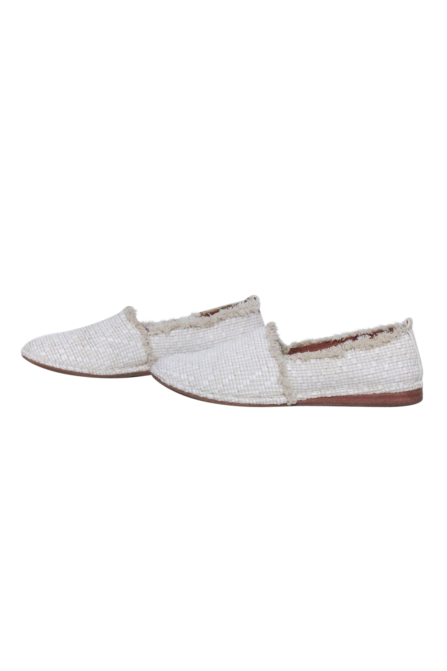 Frye Ivory Woven Fringe Trim Flats - Size 7: Summer's Must-Have!