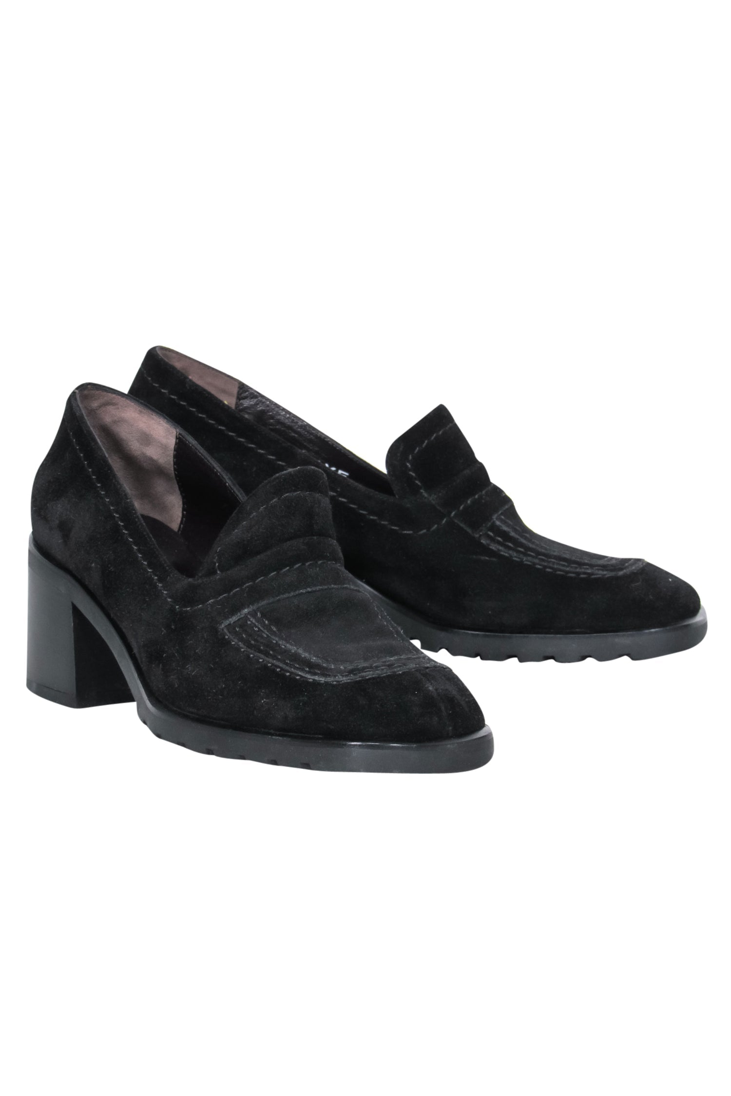 Bally Black Suede Loafer-Style Block Heel Pumps - Size 8.5: Elevate Your Style!