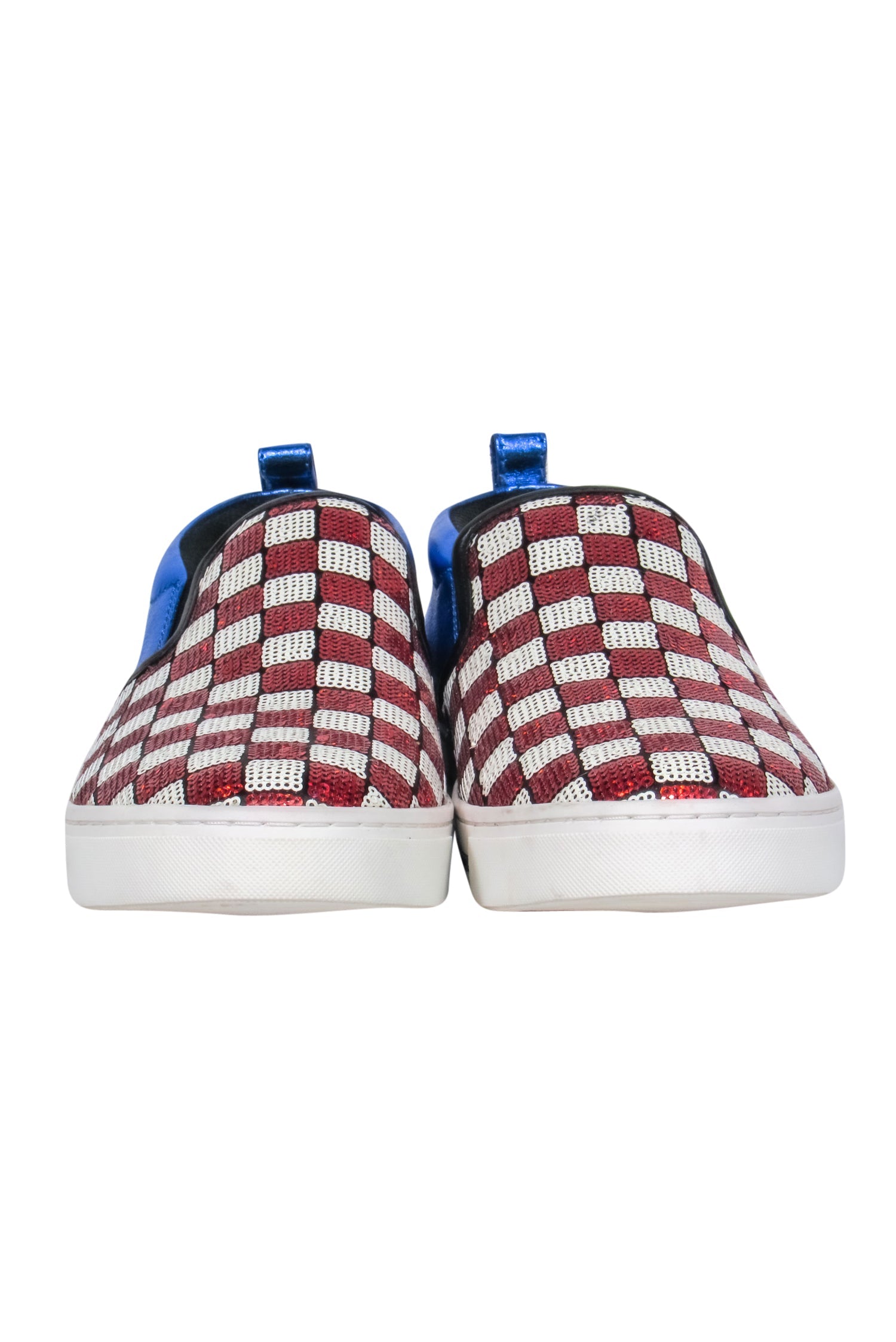 Marc Jacobs Patriotic Glam: Red, White & Blue Sequin Slip-On Sneakers (Size 8)