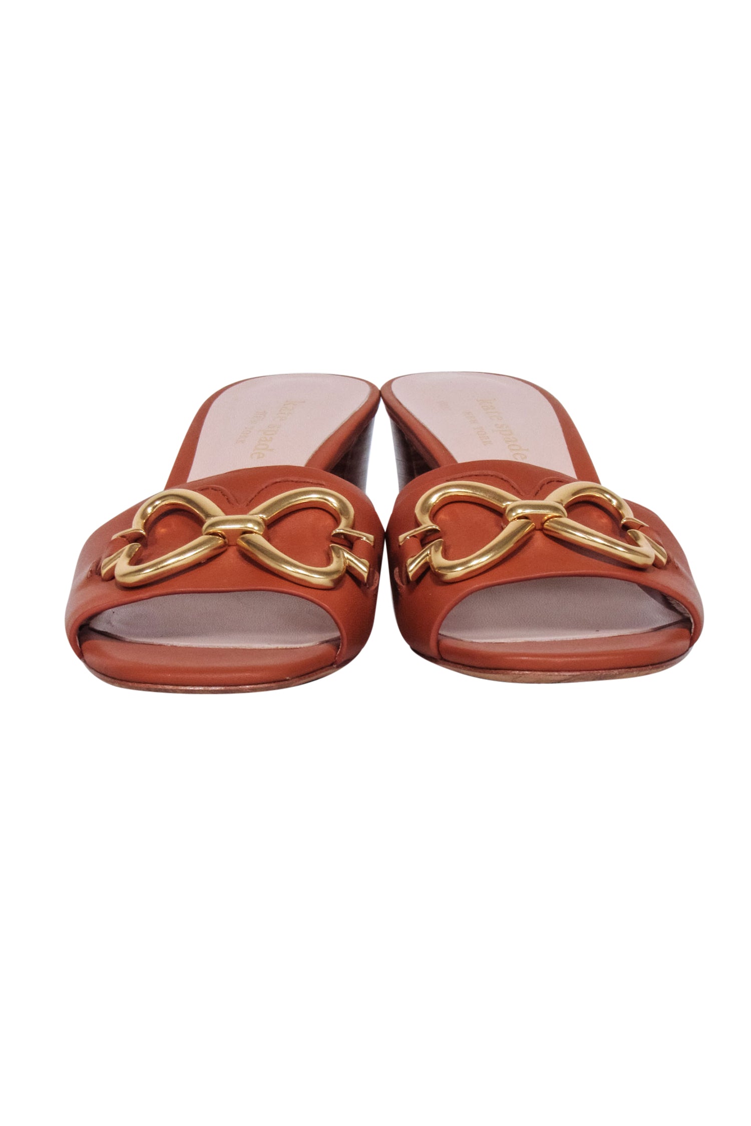 Kate Spade Tan Leather Open-Toe Mule Heels - Size 6.5 - Stylish Summer Must-Haves