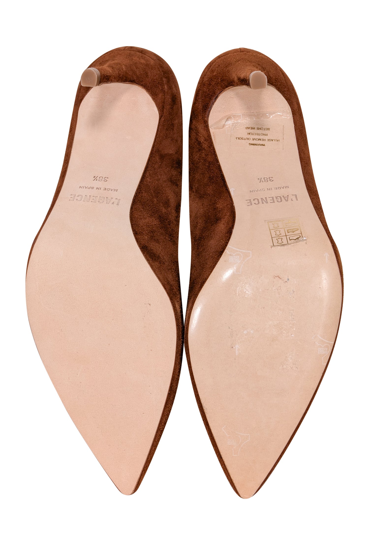 L'Agence Chestnut Tan Suede Pointed Toe Heels - Size 8.5 - Fall Fashion Must-Have