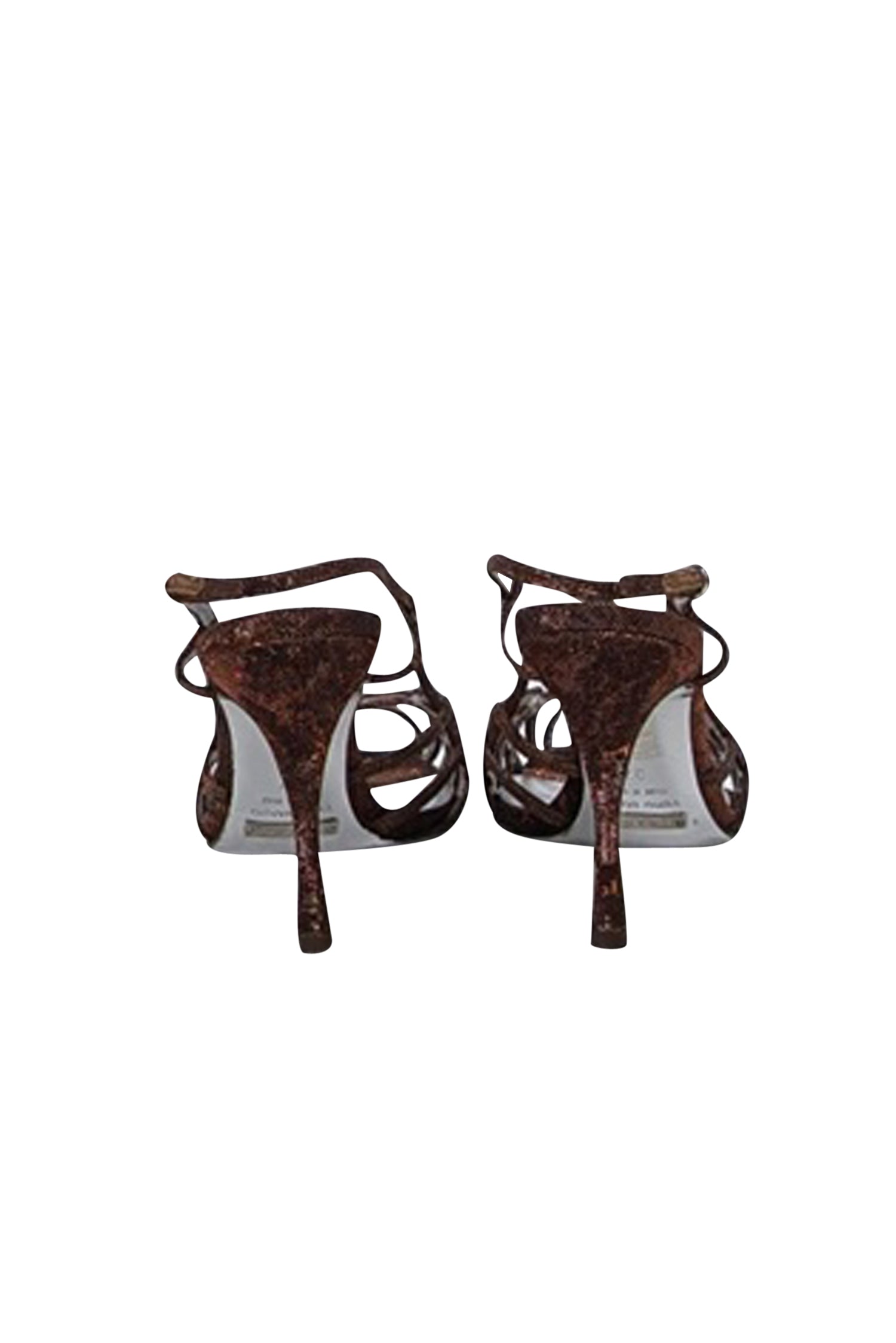 Dolce & Gabbana Brown Metallic Open Toe Pumps - Size 7, Sparkle for Nights Out