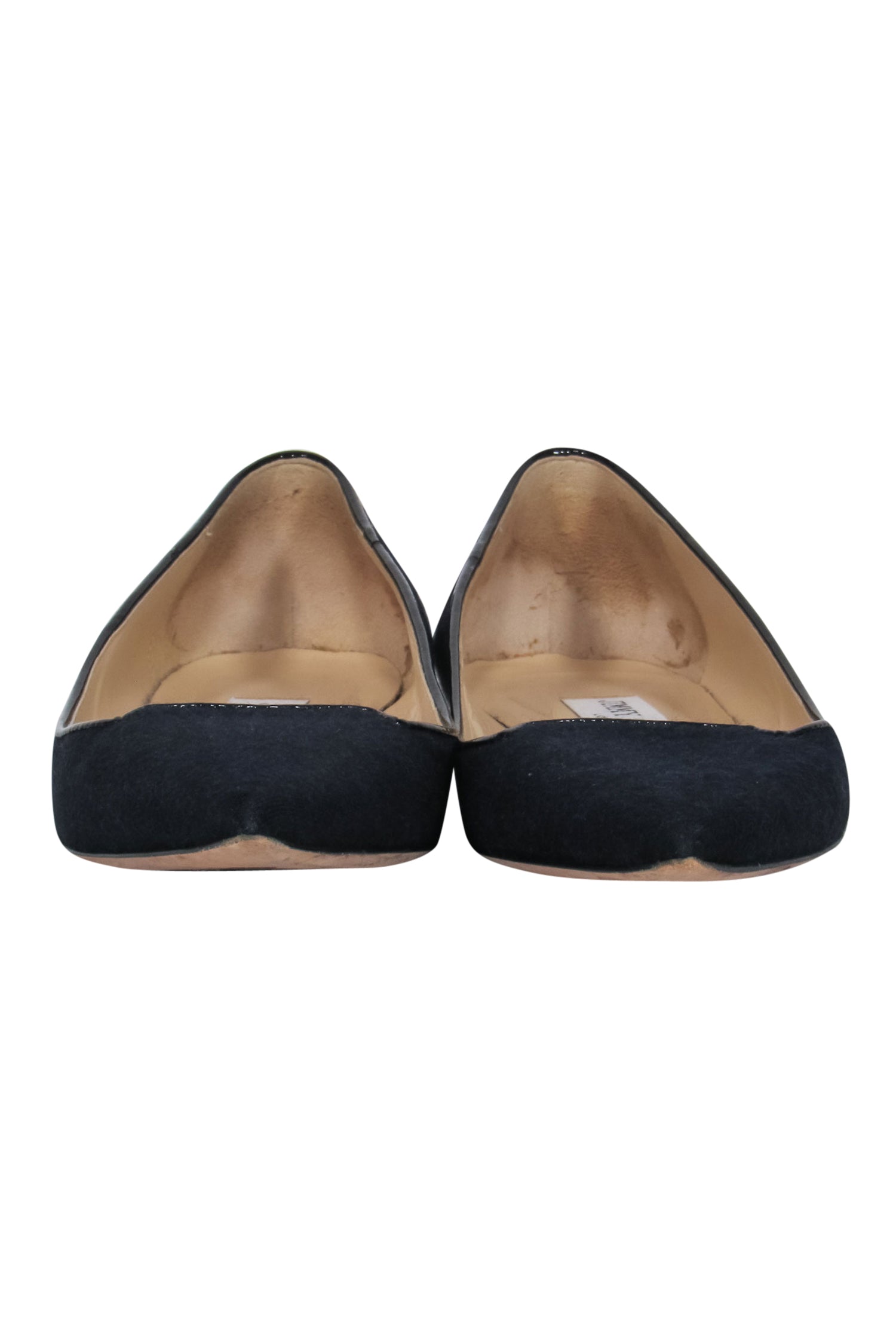 Jimmy Choo Dark Navy Felt Pointed Toe Ballet Flats - Size 6.5: Timeless Elegance!