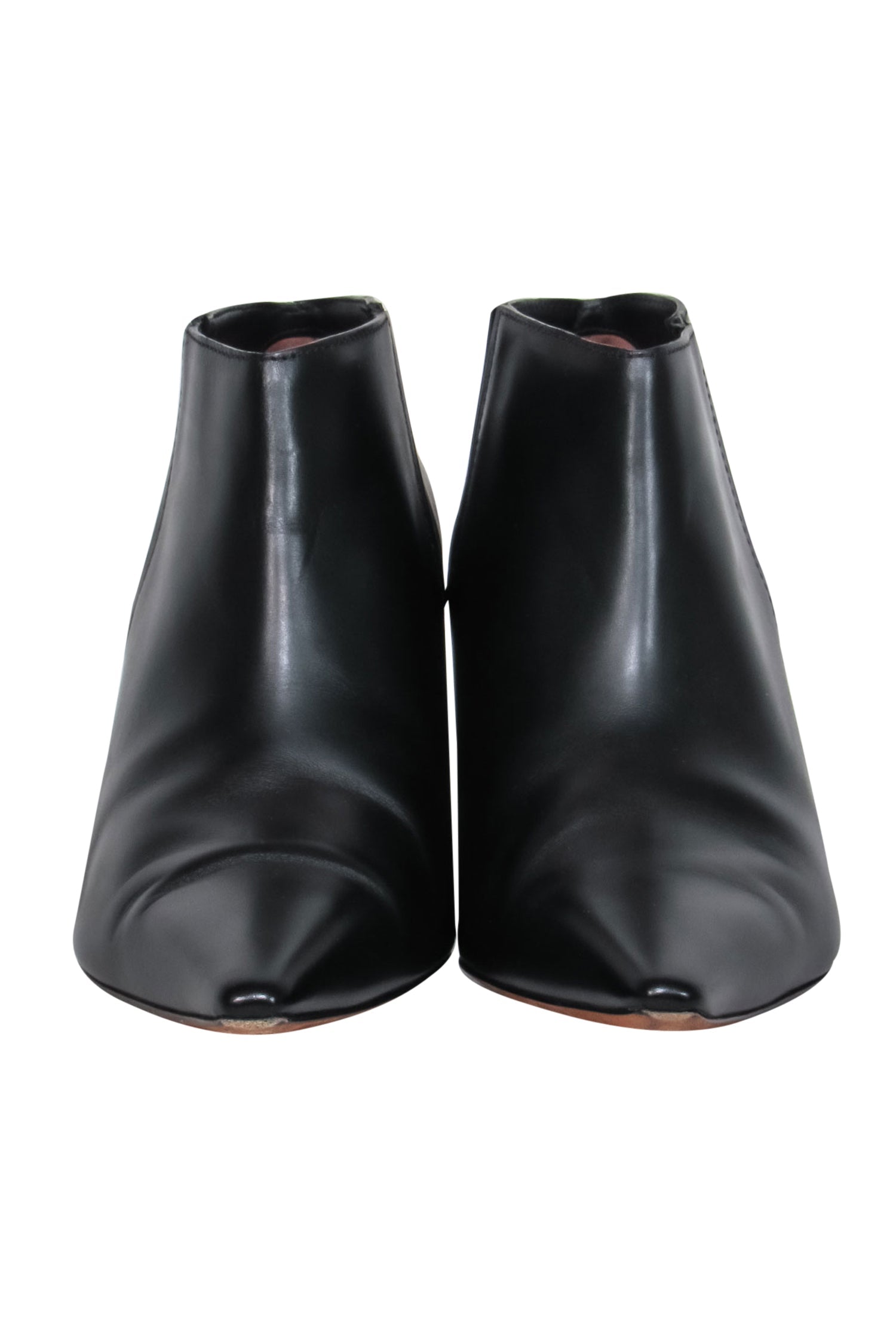 Altuzarra Black Leather Pointed Toe Heeled Booties - Size 10: Elevate Your Fall Fashion!
