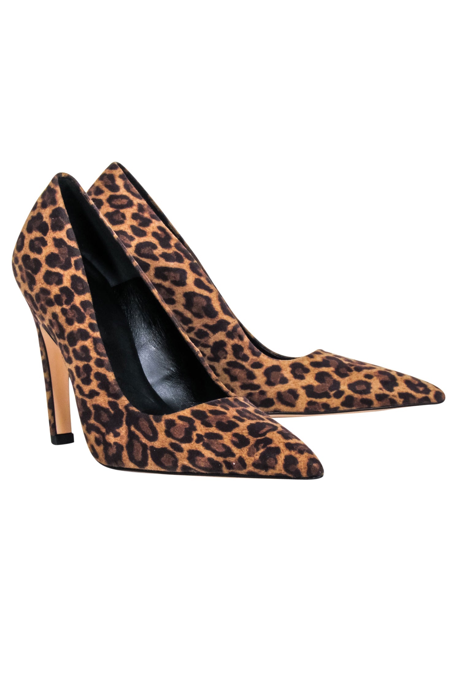 Good American - Stunning Tan & Brown Leopard Print Pointed Toe Pumps in Size 7