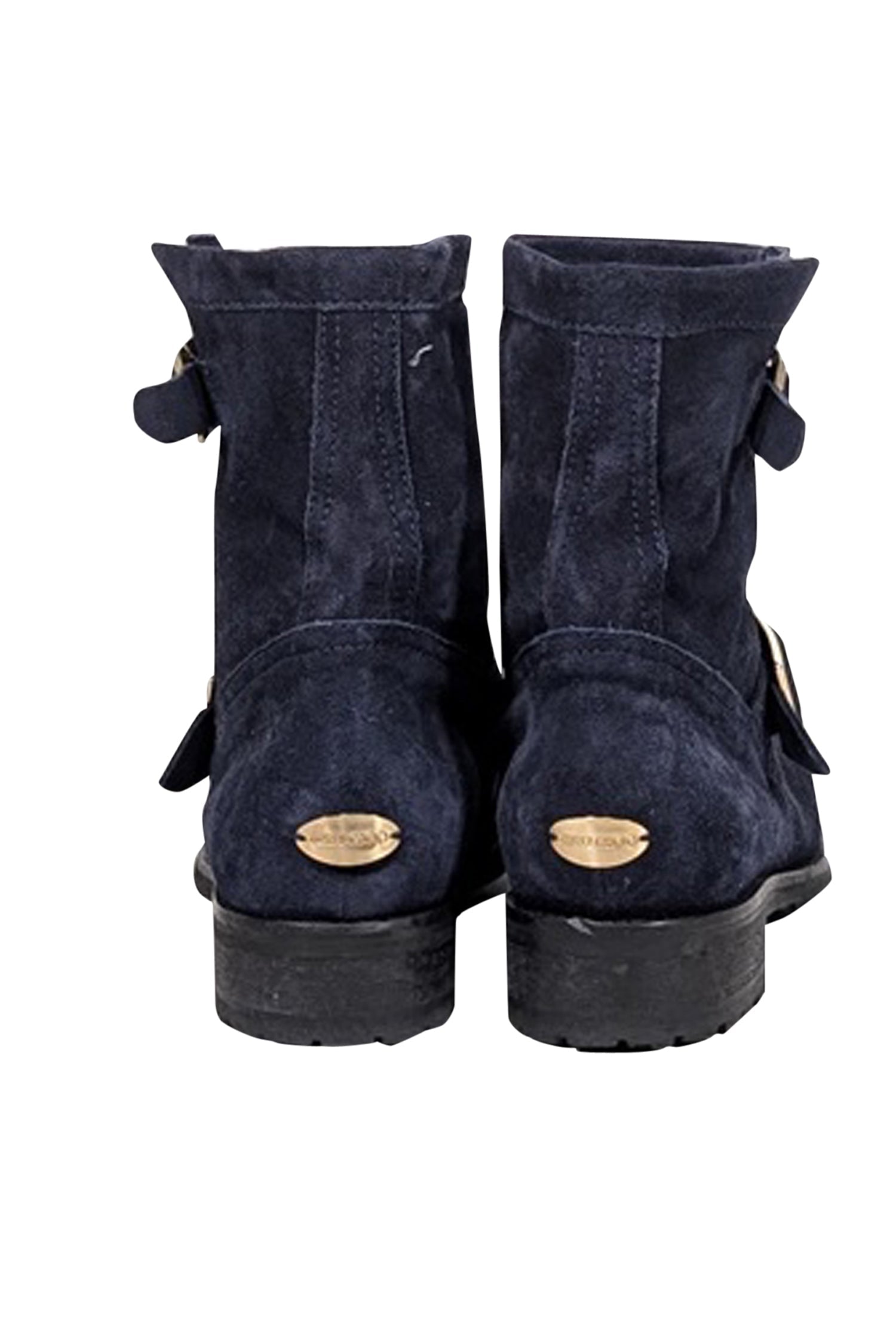 Jimmy Choo Navy Suede Ankle Boots - Size 8.5 - Luxury Fall Must - Have