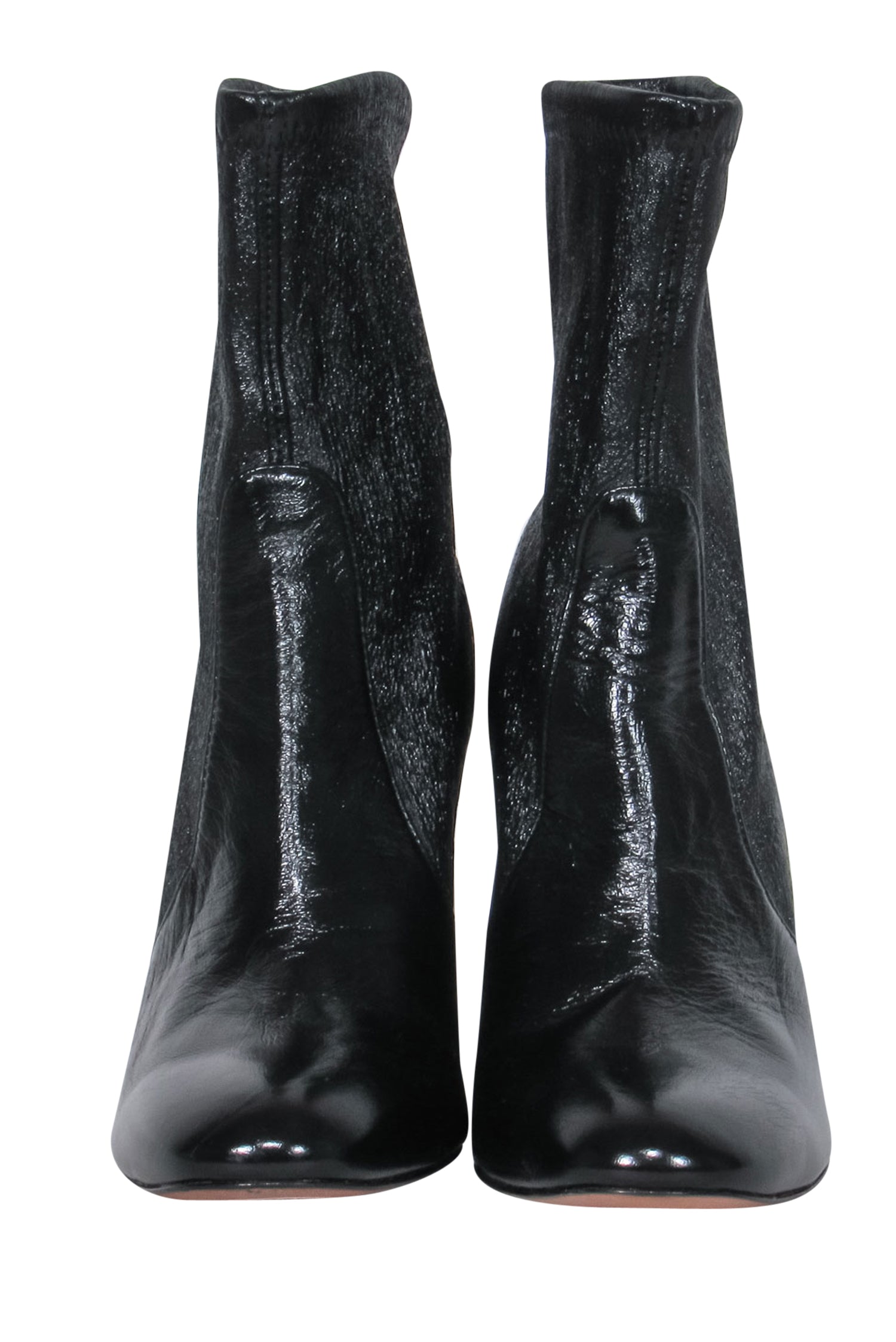 Stuart Weitzman Black Crackled Leather Block Heel Booties - Size 6: Elevate Your Autumn!