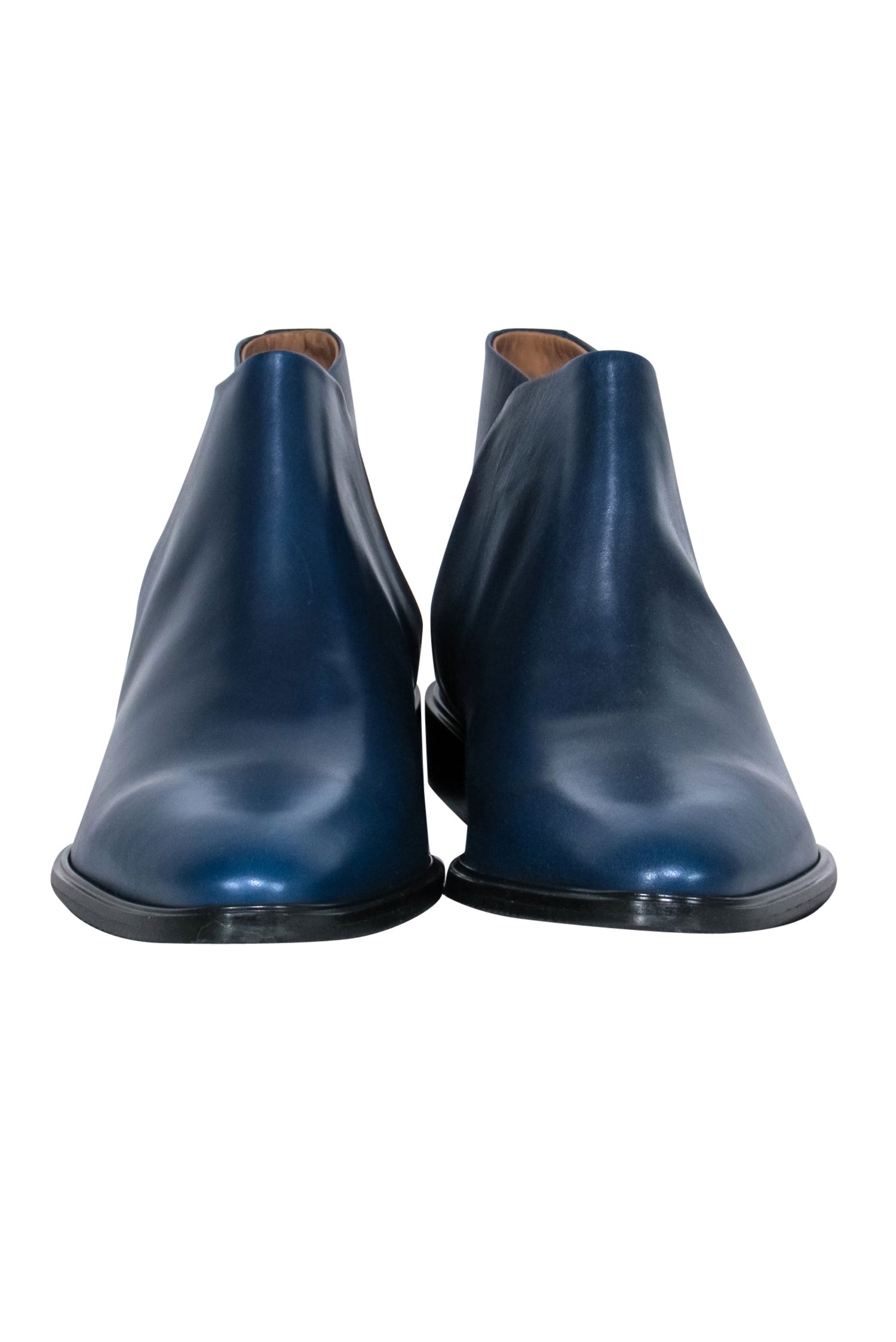 Everlane Indigo Blue Leather Chelsea Booties - Size 9, Fashion Must-Have!