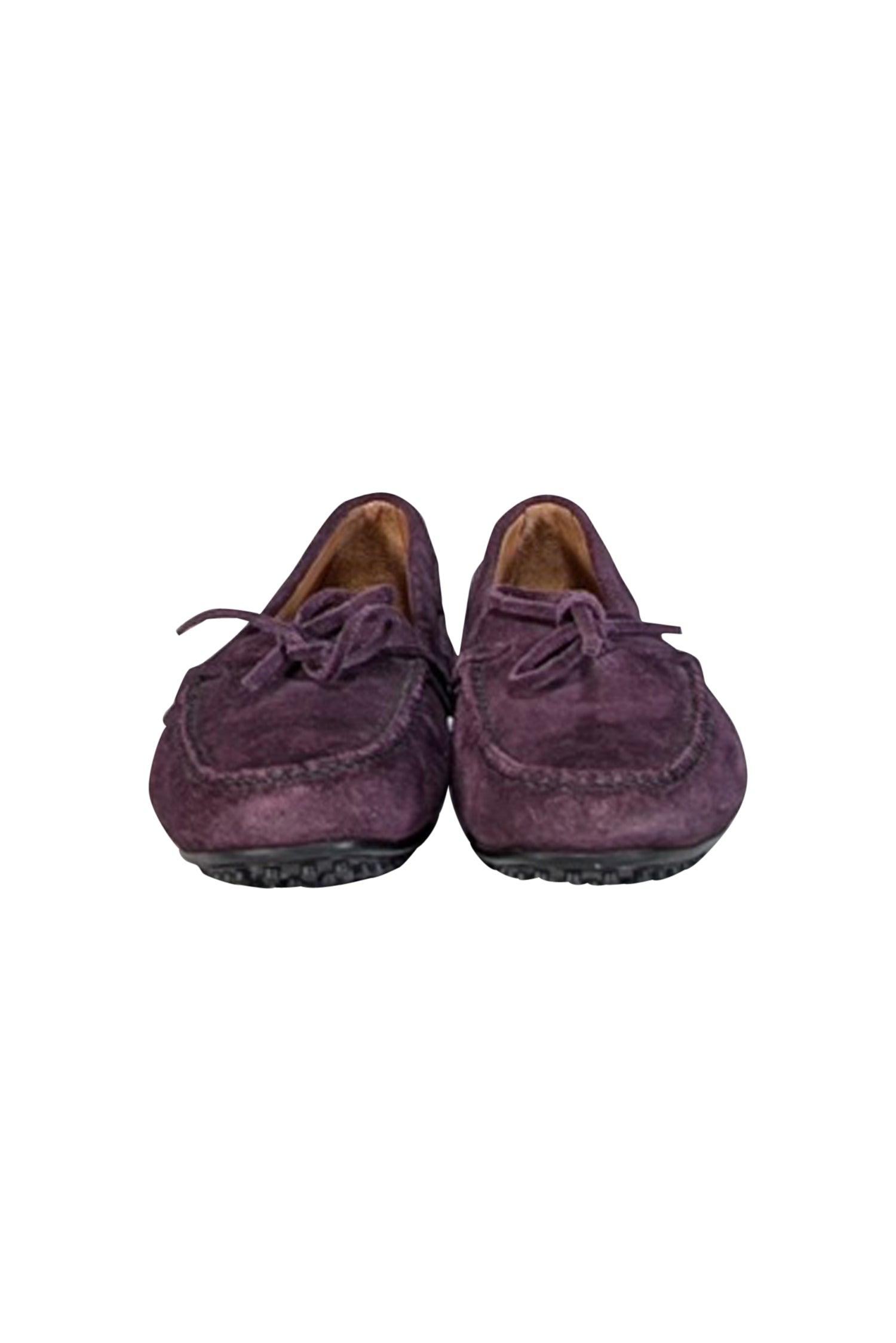 Stylish Plum Purple Suede Car Loafers - Size 7.5