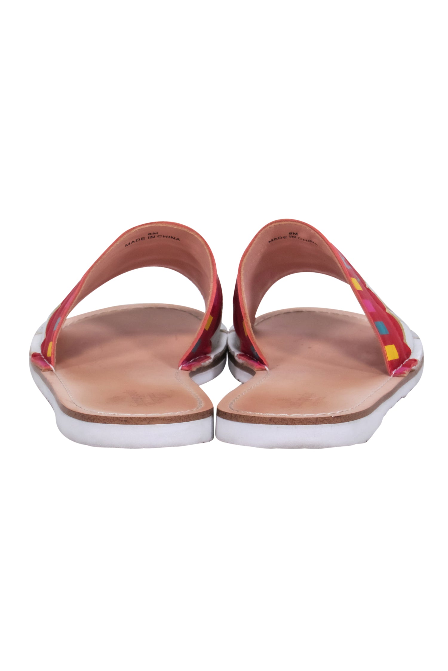 Kate Spade Chili Red Viva El Taco Leather Slide Sandals - Size 8, Summer 2017 Frida Kahlo Tribute