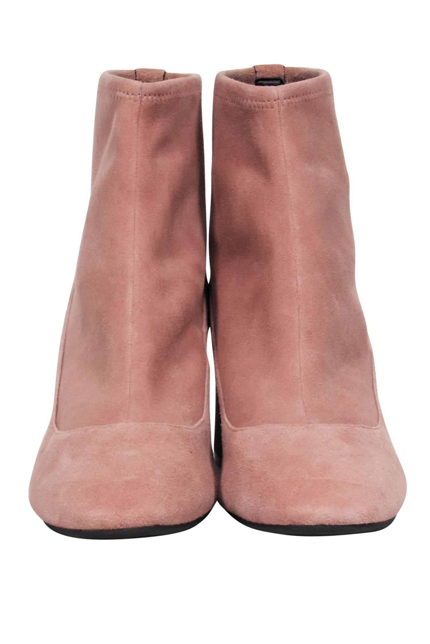 Cole Haan Tan Faux Suede Block Heel Booties - Size 9: A Chic Fall Essential!