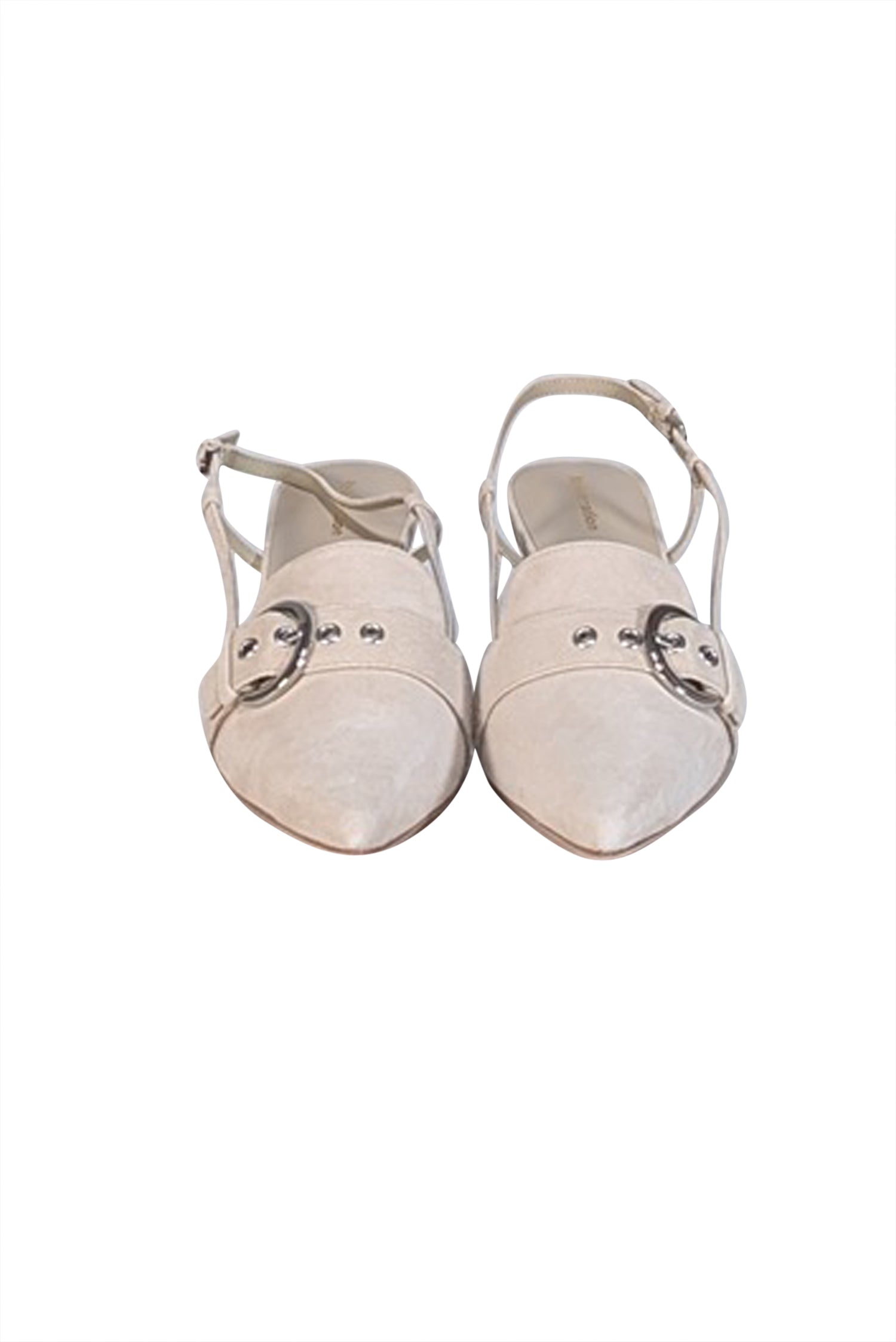 Reformation Beige Suede Strappy Kitten Heel - Size 7.5: Elevate Your Style Now!
