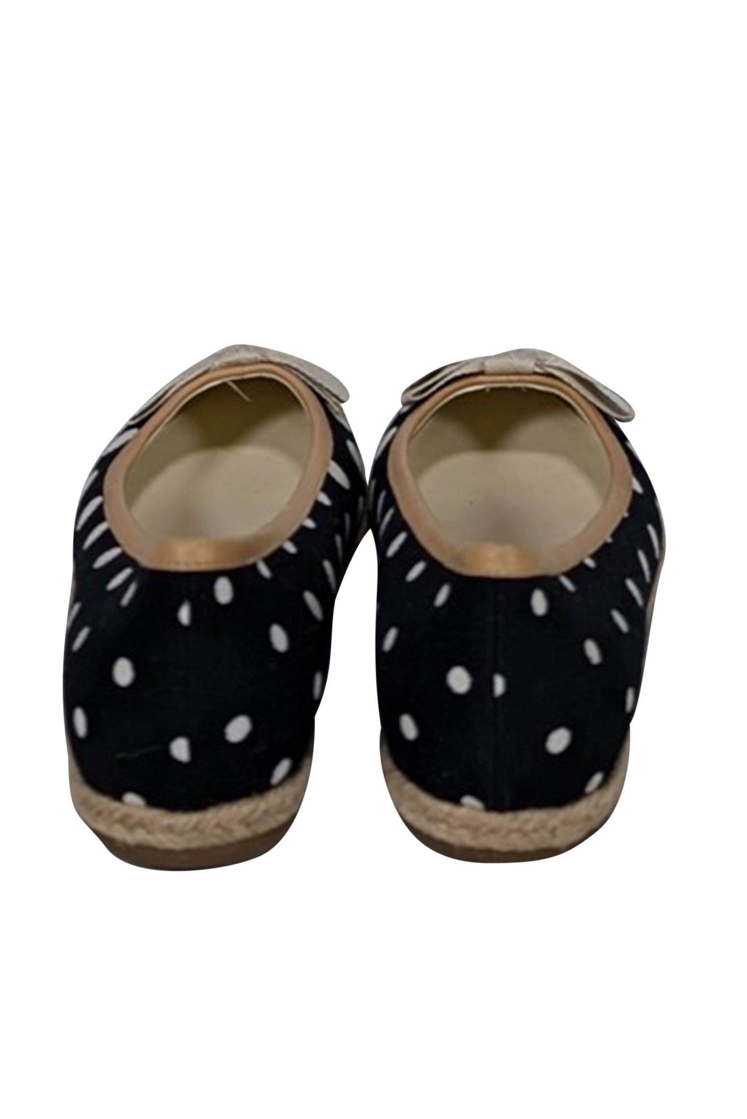 Miu Miu's Charming Black & White Polka Dot Espadrille Flats - Size 9