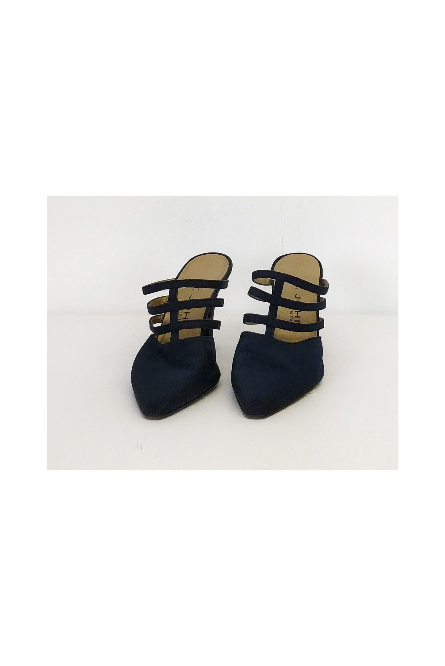 Stunning St. John Navy Caged Heels - Size 7.5