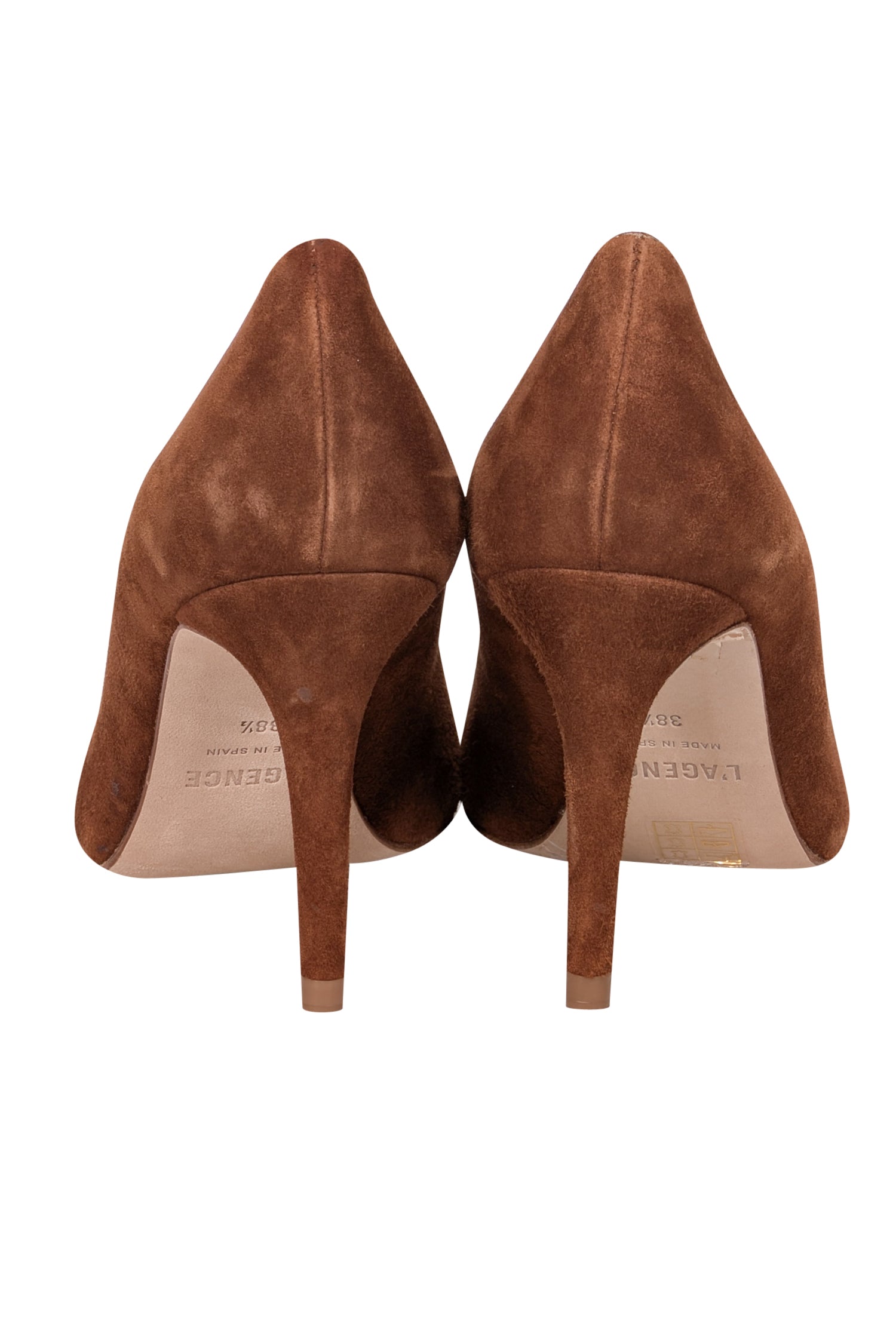L'Agence Chestnut Tan Suede Pointed Toe Heels - Size 8.5 - Fall Fashion Must-Have