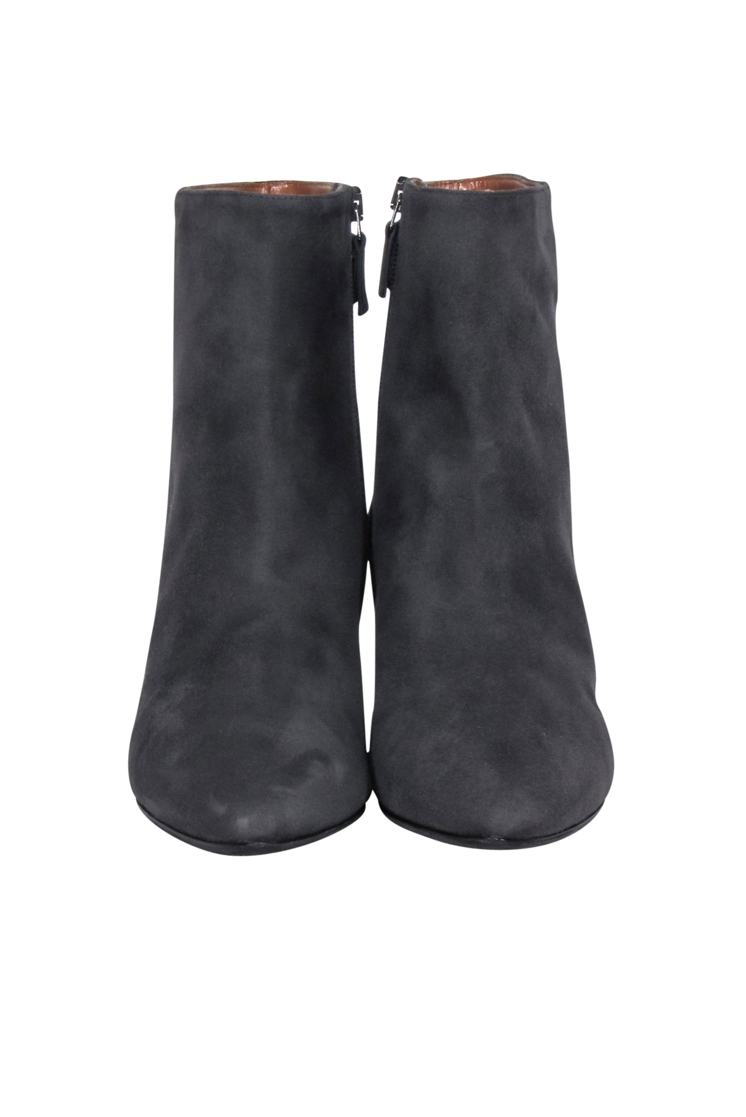 Aquatalia Grey Suede Pointed-Toe Short Boots - Size 8.5 - Fashion Forward!