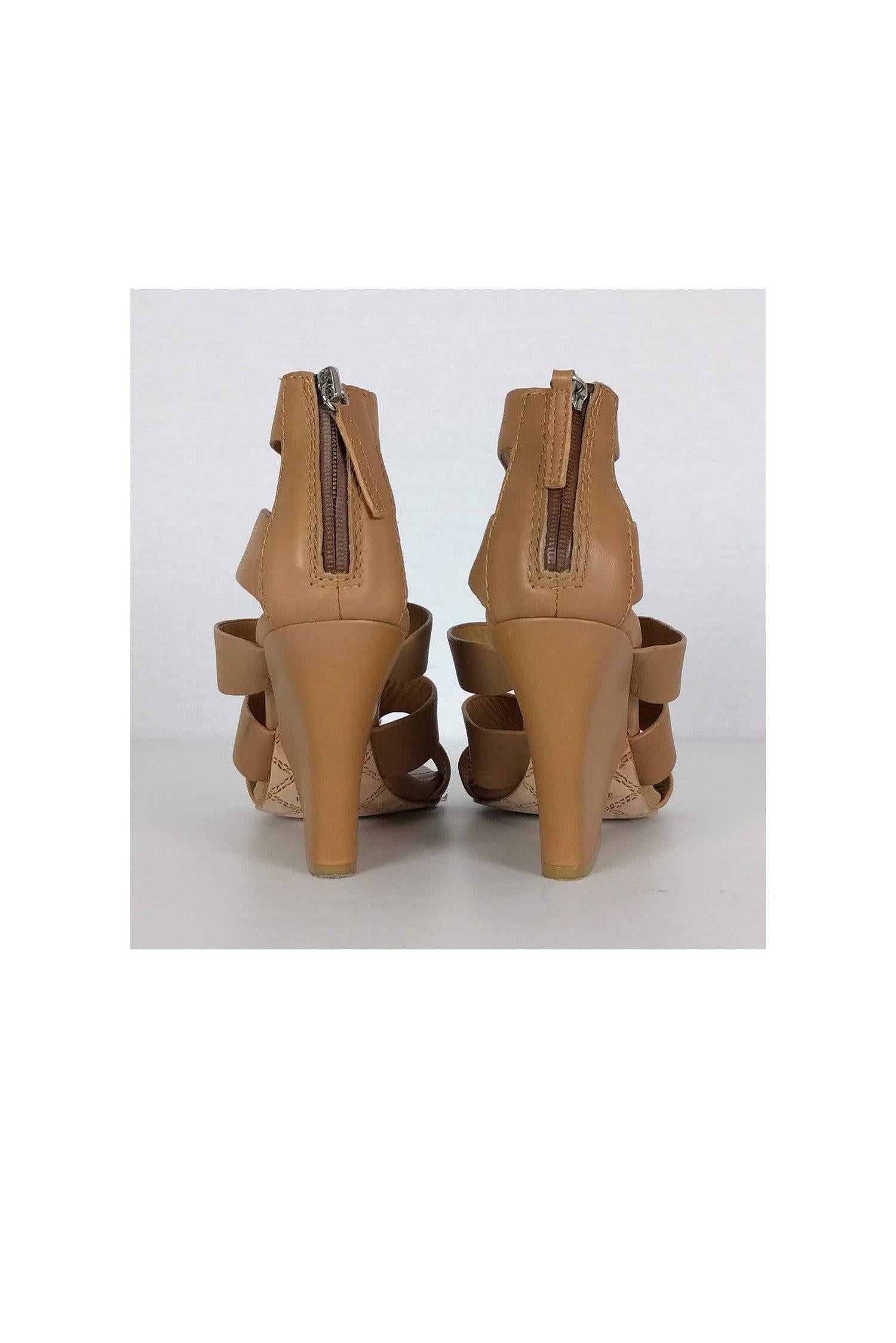 L.A.M.B. Tan Brown Zip Pumps - Size 7 - Stylish and Versatile!