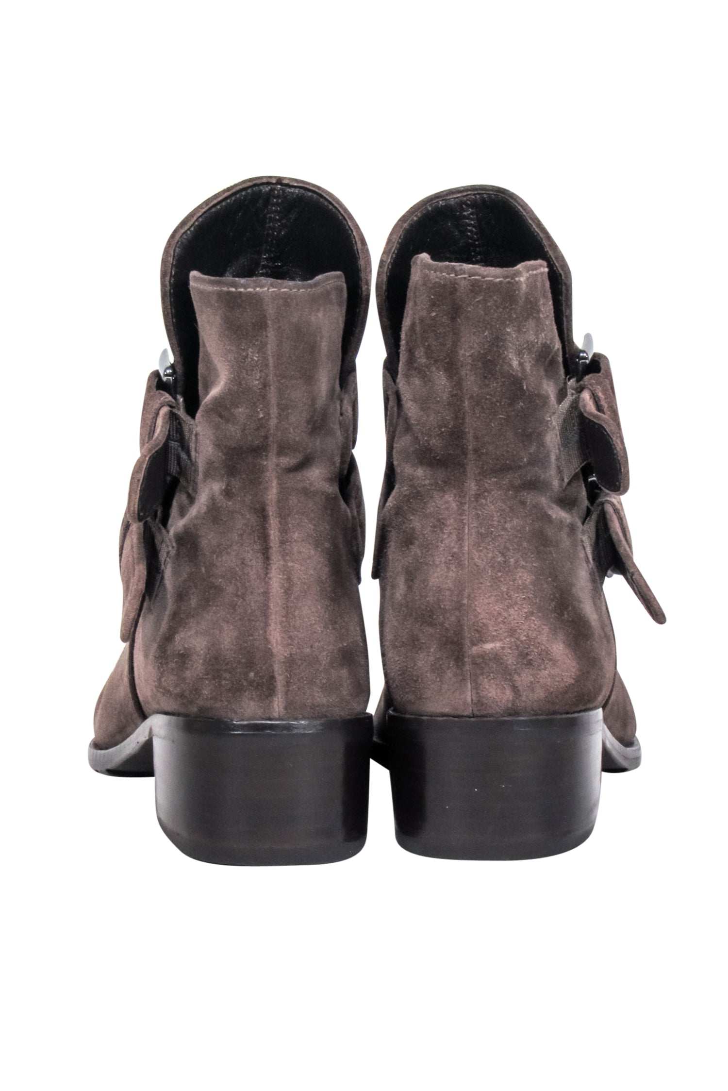 Stuart Weitzman Brown Suede Double Buckle Short Boots - Size 6: A Must-Have for Style Enthusiasts