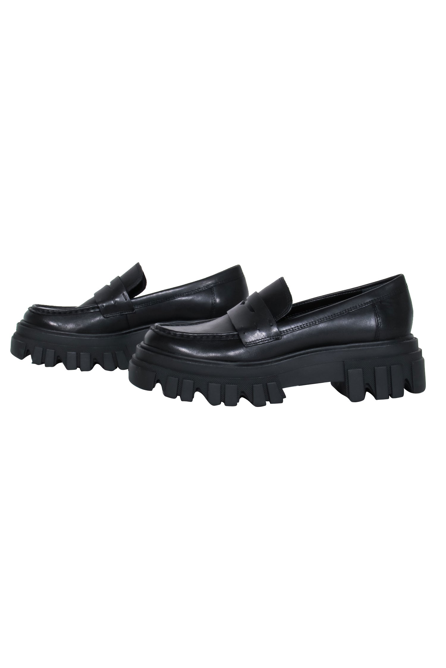 Marc Fisher - Stunning Black Leather Platform Loafers in Size 7