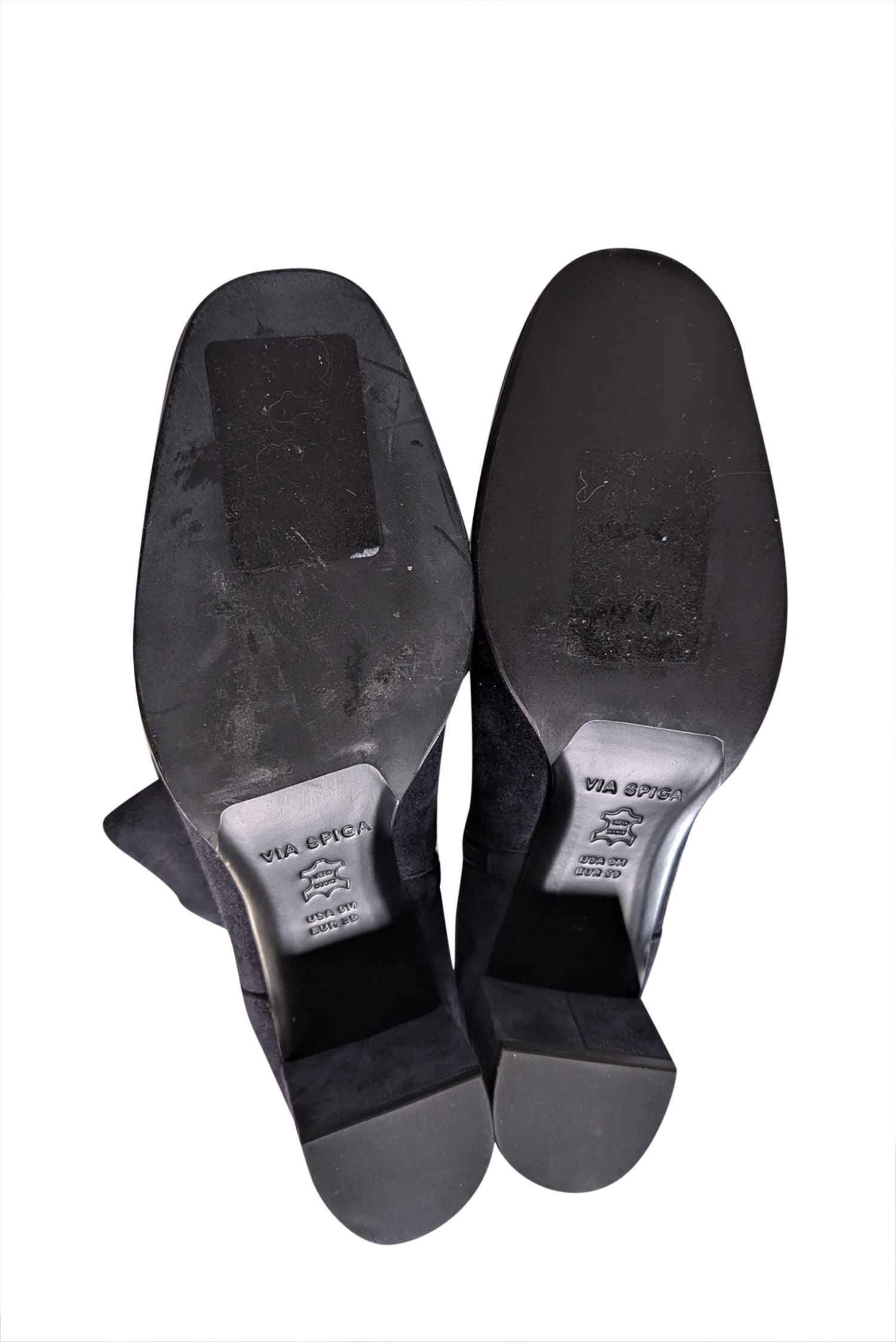 Via Spiga Navy Suede Short Ankle Boots - Size 9 - Chic & Versatile