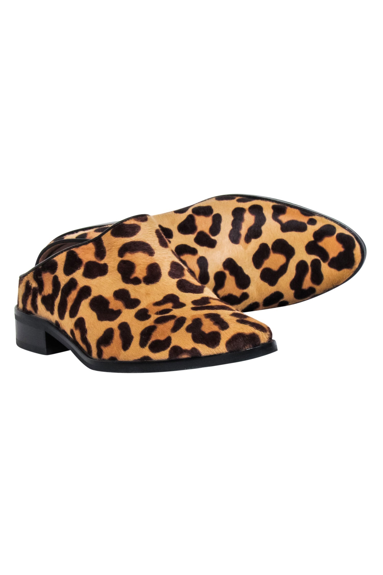 Aquatalia - Stunning Tan & Brown Leopard Print Mule Flats in Size 8