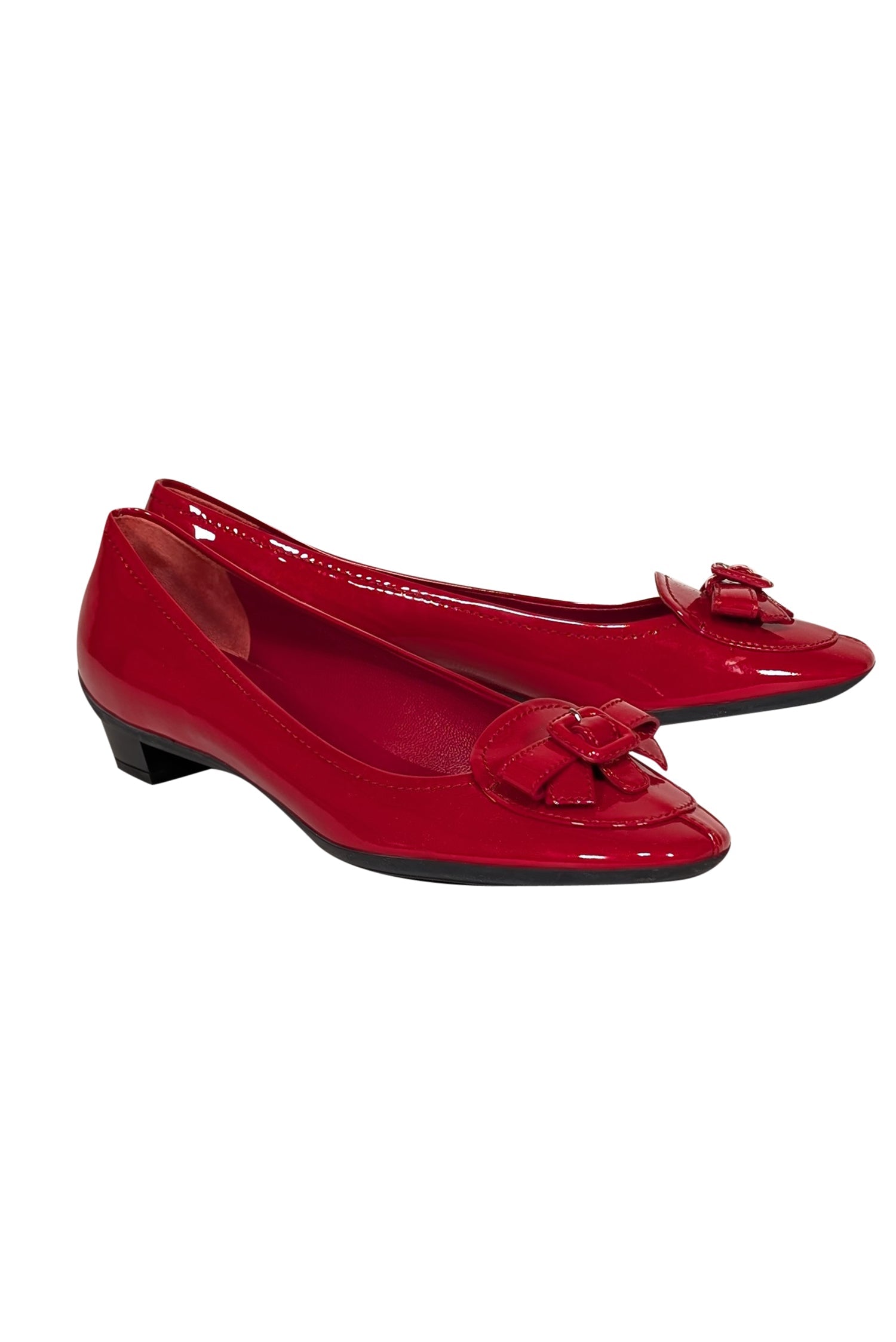 Miu Miu Red Patent Leather Loafers - Size 8: Chic Office Must - Haves