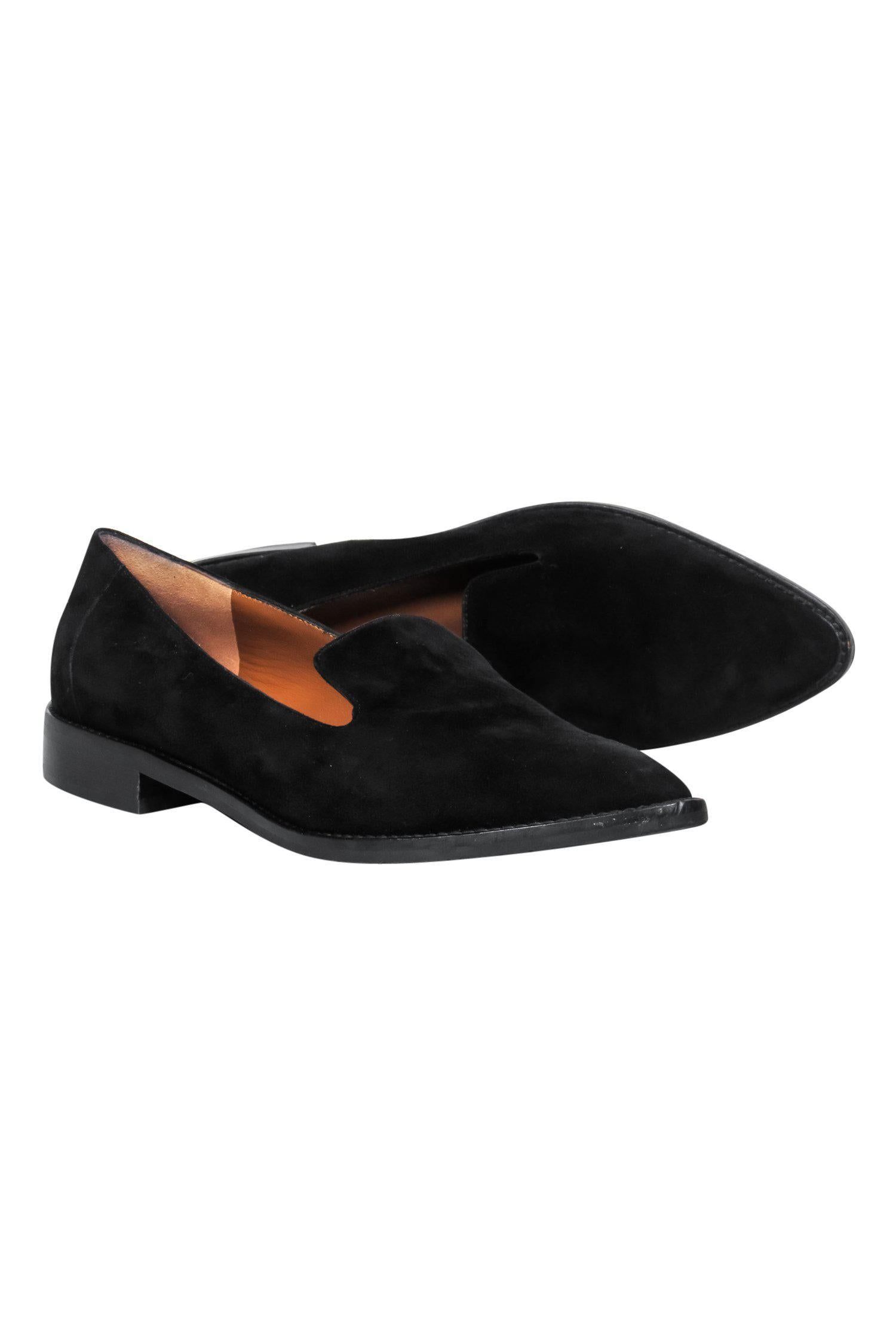 Aquatalia Black Suede Pointed Toe Loafers - Size 8: Elevate Your Office Style!