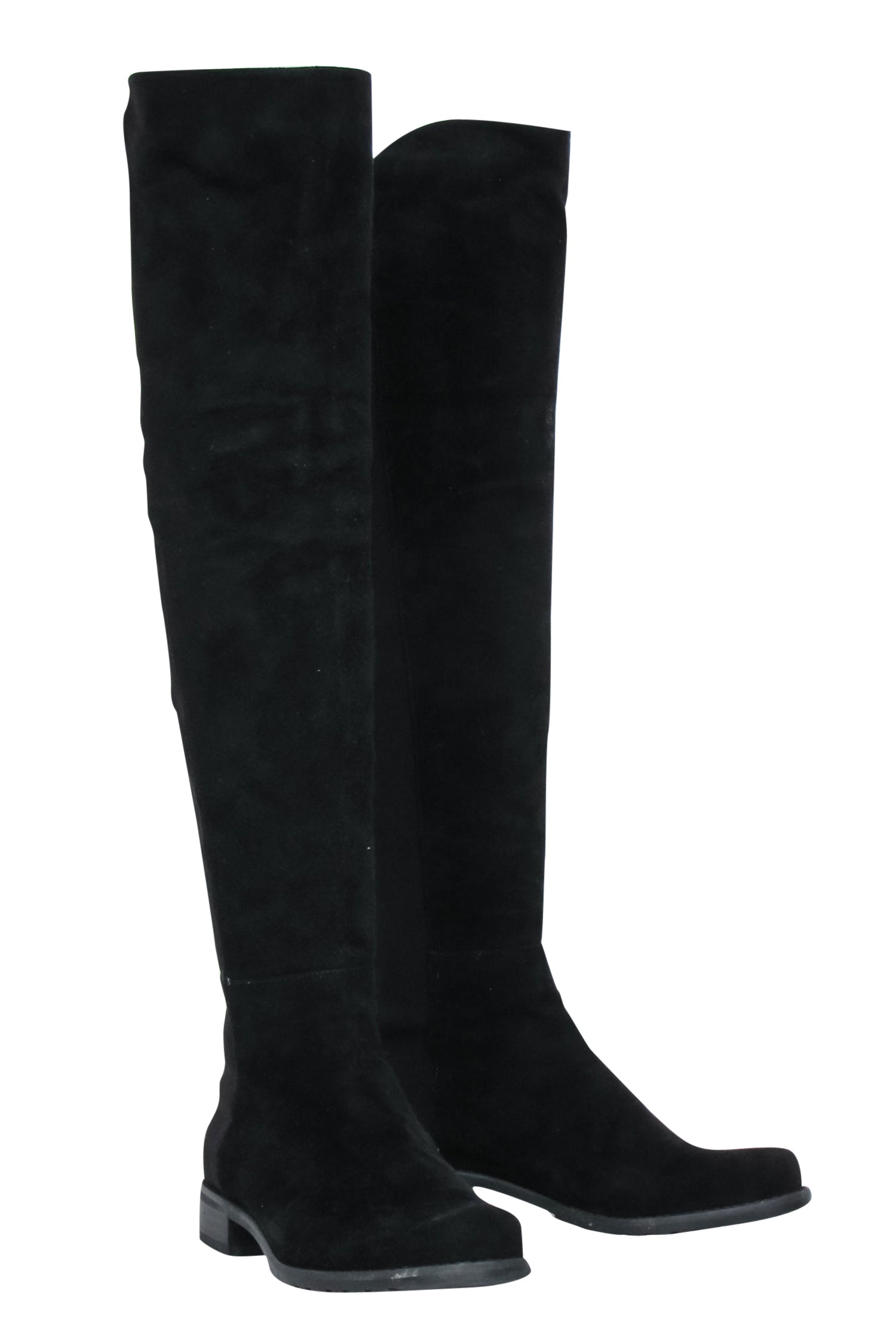 Stuart Weitzman Black Suede Over-the-Knee Boots - Size 7 - Fall Fashion Must-Have