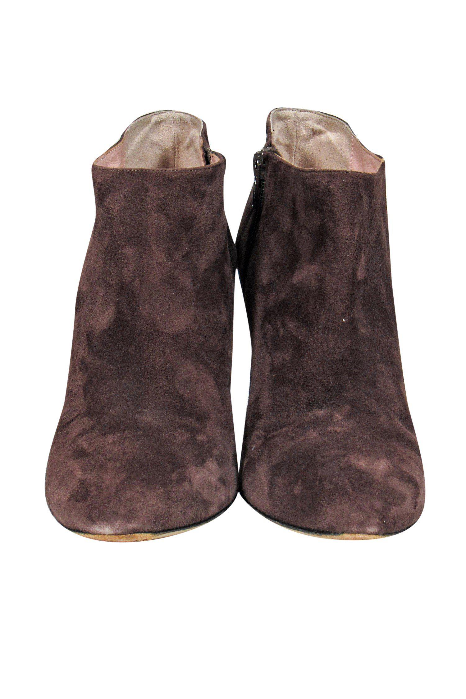 Kate Spade Brown Suede Heeled Booties - Size 10: Fall Fashion Must-Haves!