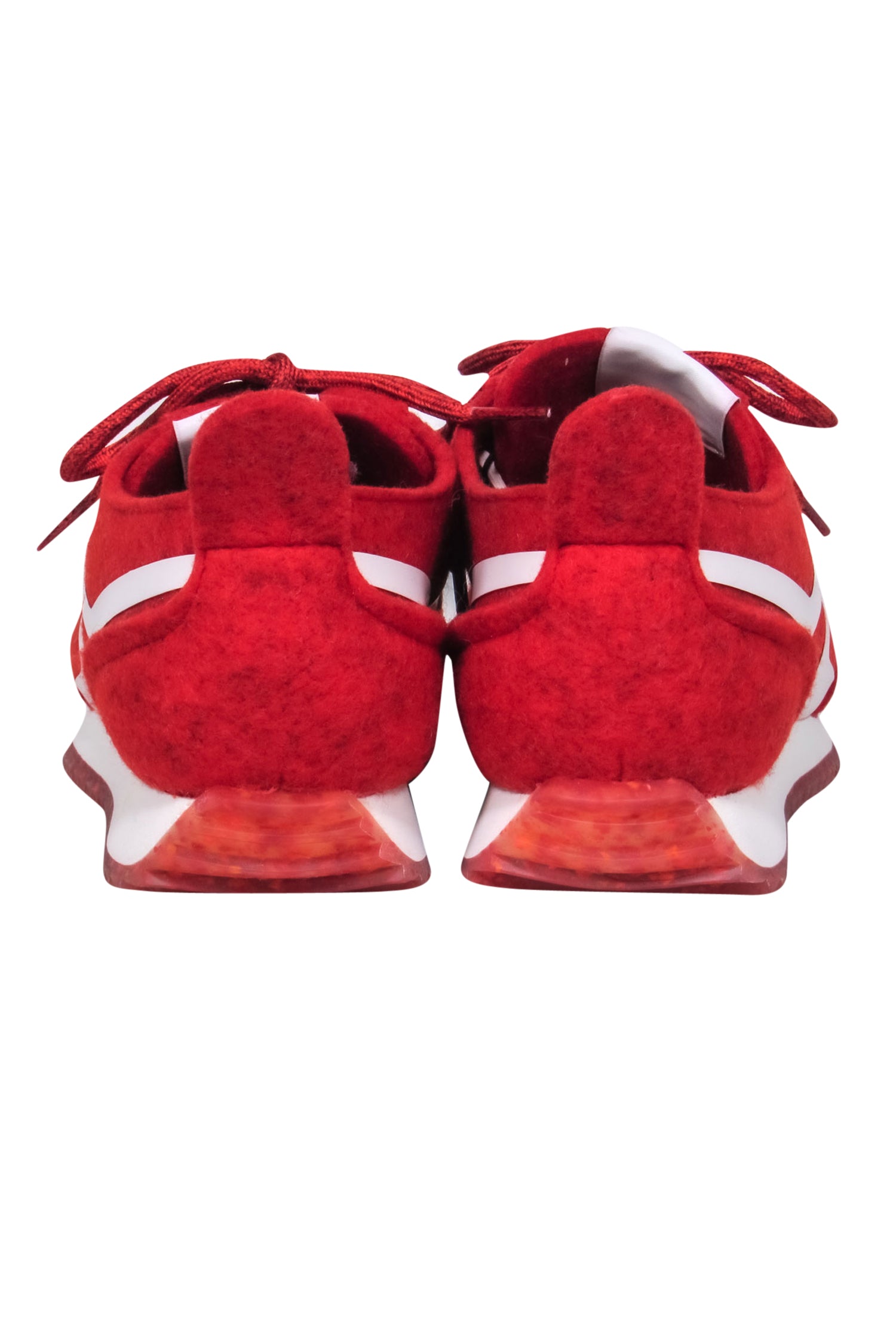 Rag & Bone - Stunning Red Felt Lace - Up Sneakers Size 8.5