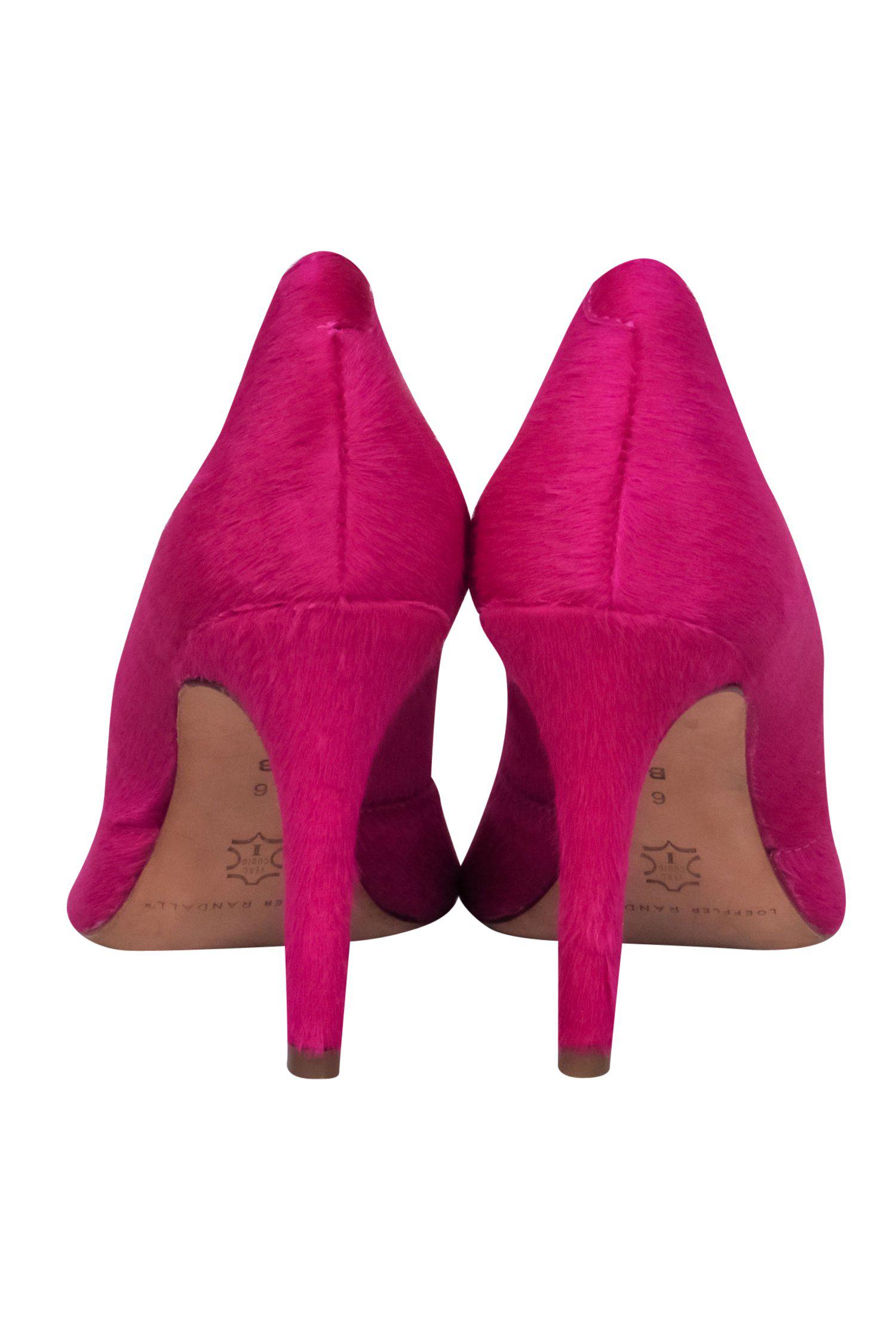 Loeffler Randall Fuchsia Pony Hair Pointed Toe Pumps - Size 6 - Add a Pop of Style!