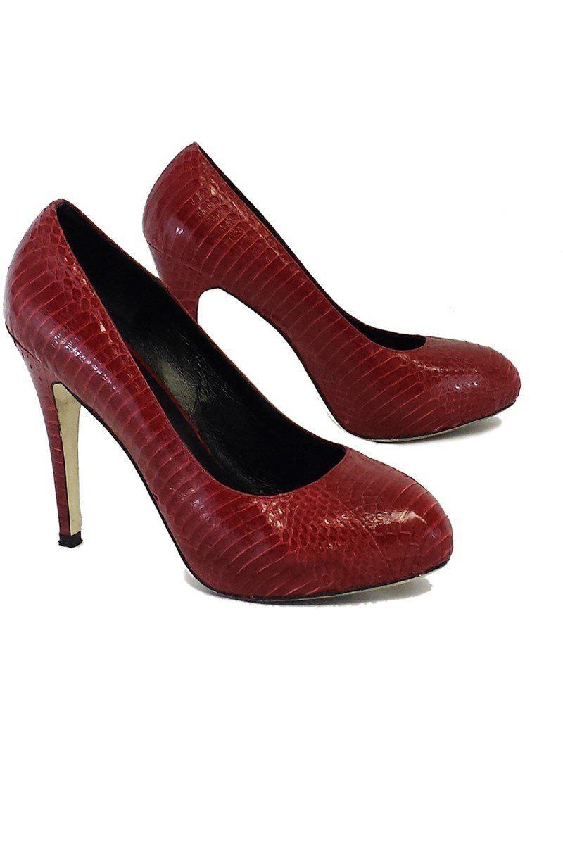 Gorgeous Kathryn Amberleigh Red Snakeskin Heels in Size 10 - Grab Yours Now!
