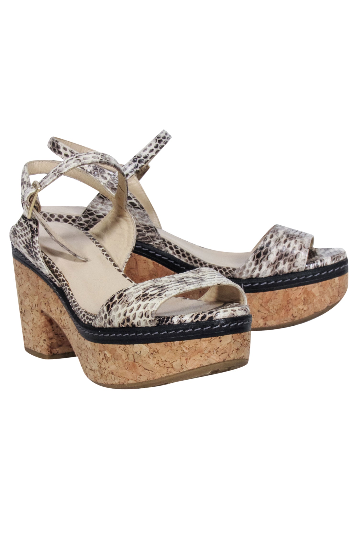 Jimmy Choo Snake-Embossed Open-Toe Strappy Sandals - Size 6: Chic Summer Must-Haves!