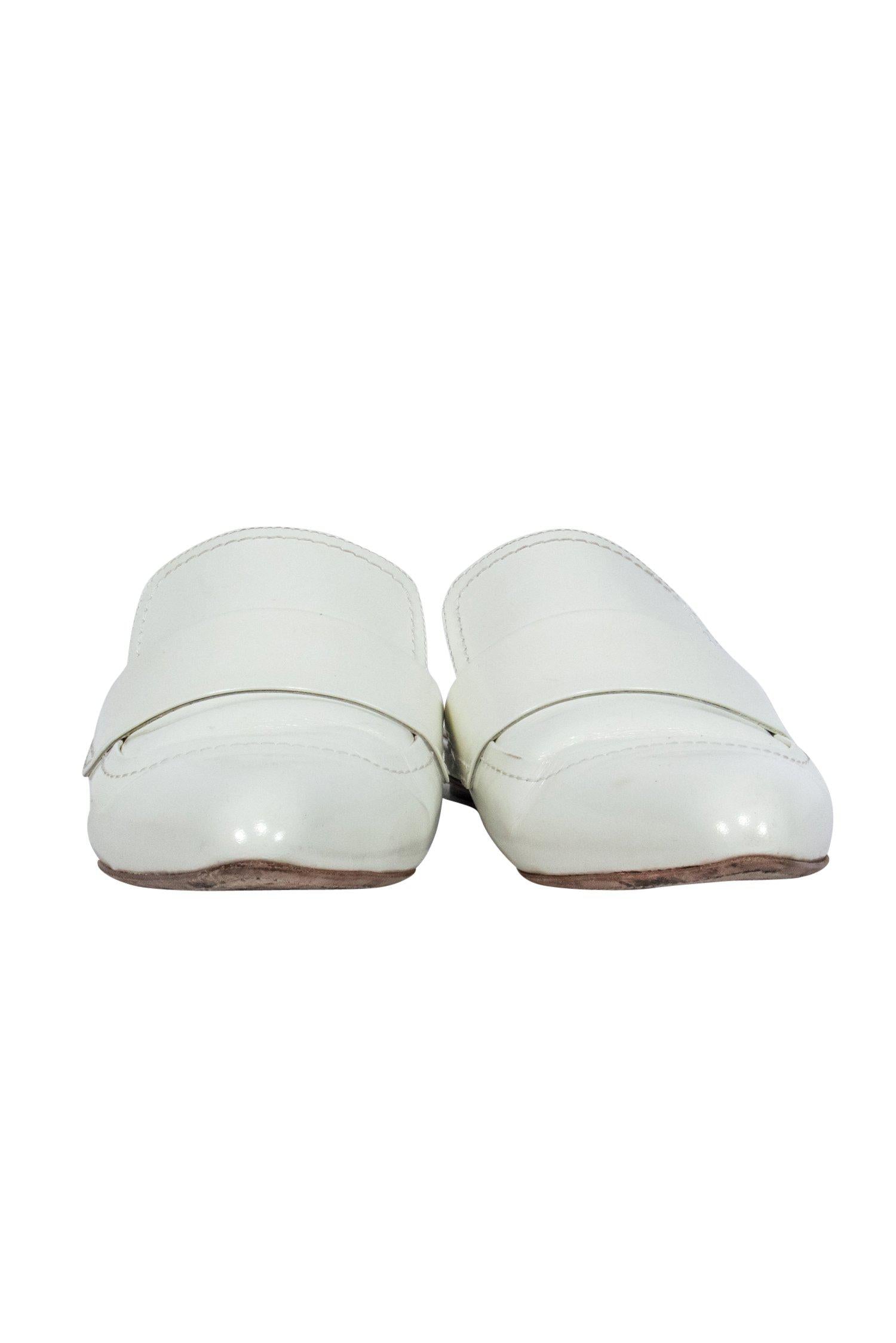 Marni White Pointed Toe Slide Mules - Size 11 - Fashion Must - Have