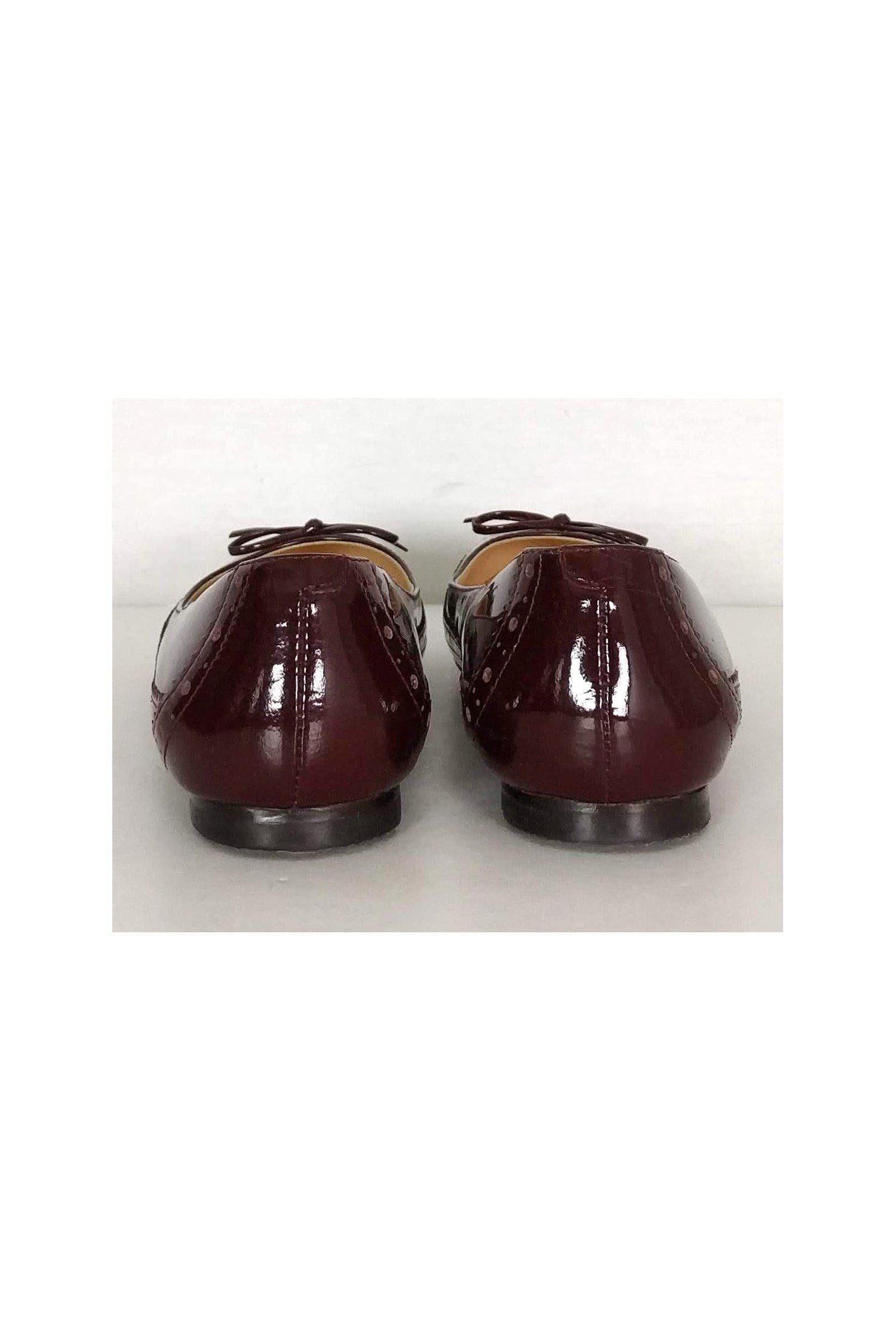 Cole Haan Maroon Ballet Flats with Bow - Size 5.5 - A Must - Have Fashion Piece!