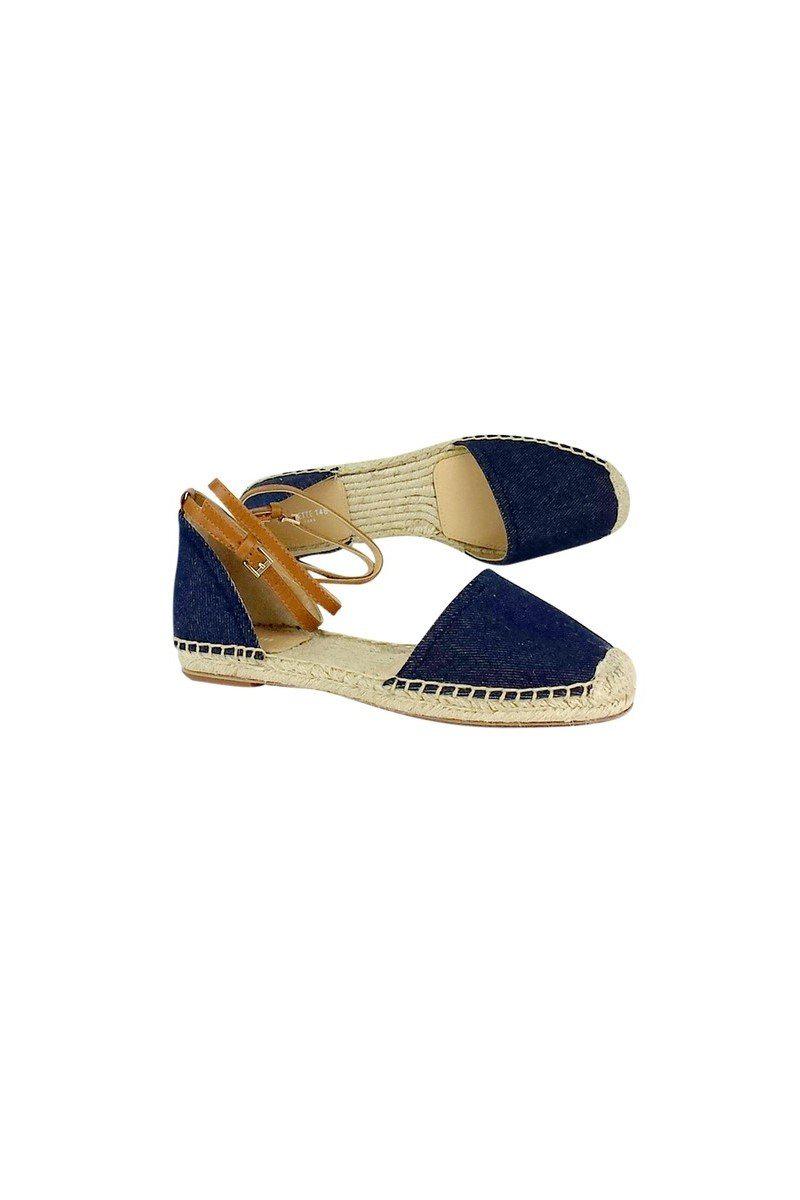 Lafayette 148 - Stylish Belia Denim D'Orsay Espadrille in Size 7.5