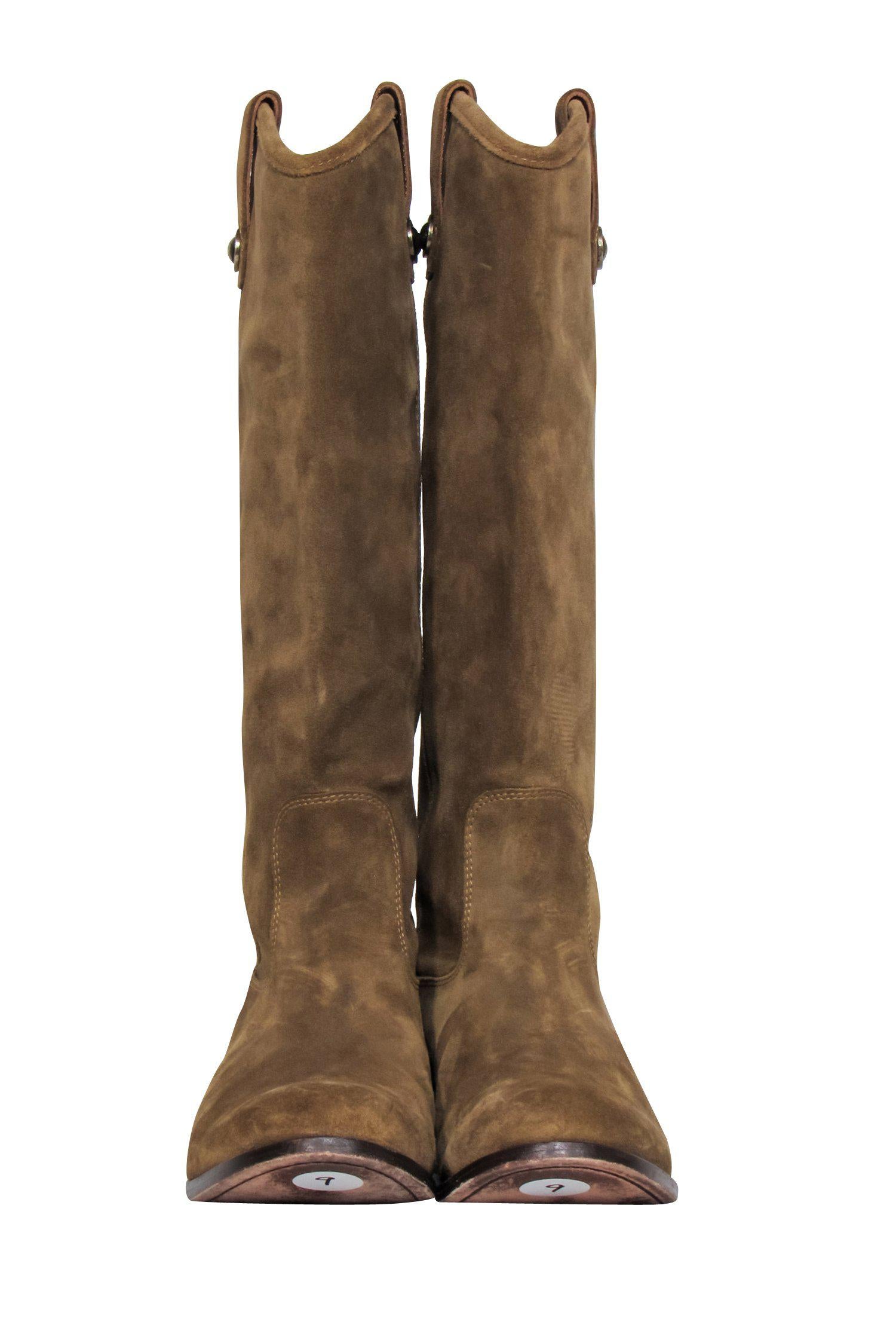 Frye's Stunning Beige Suede Riding Boots - Size 9