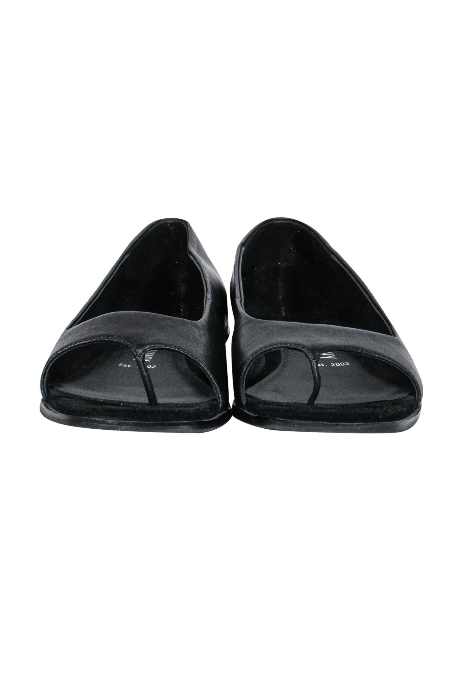 Opening Ceremony's Stunning Black Open-Toe Thong-Style Flats - Size 9