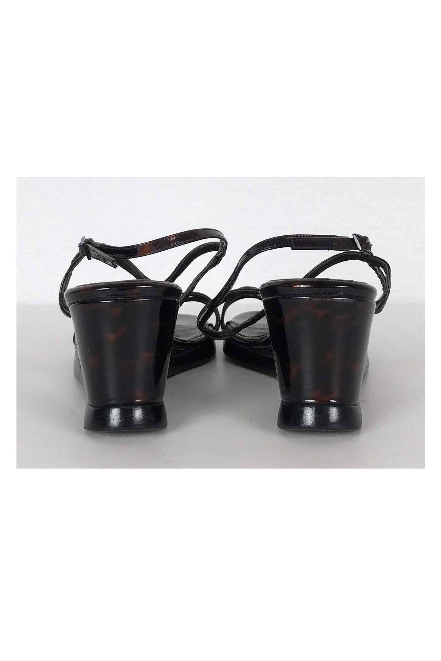 Stuart Weitzman's Stunning Tortoise Patent Leather Wedges - Size 9.5