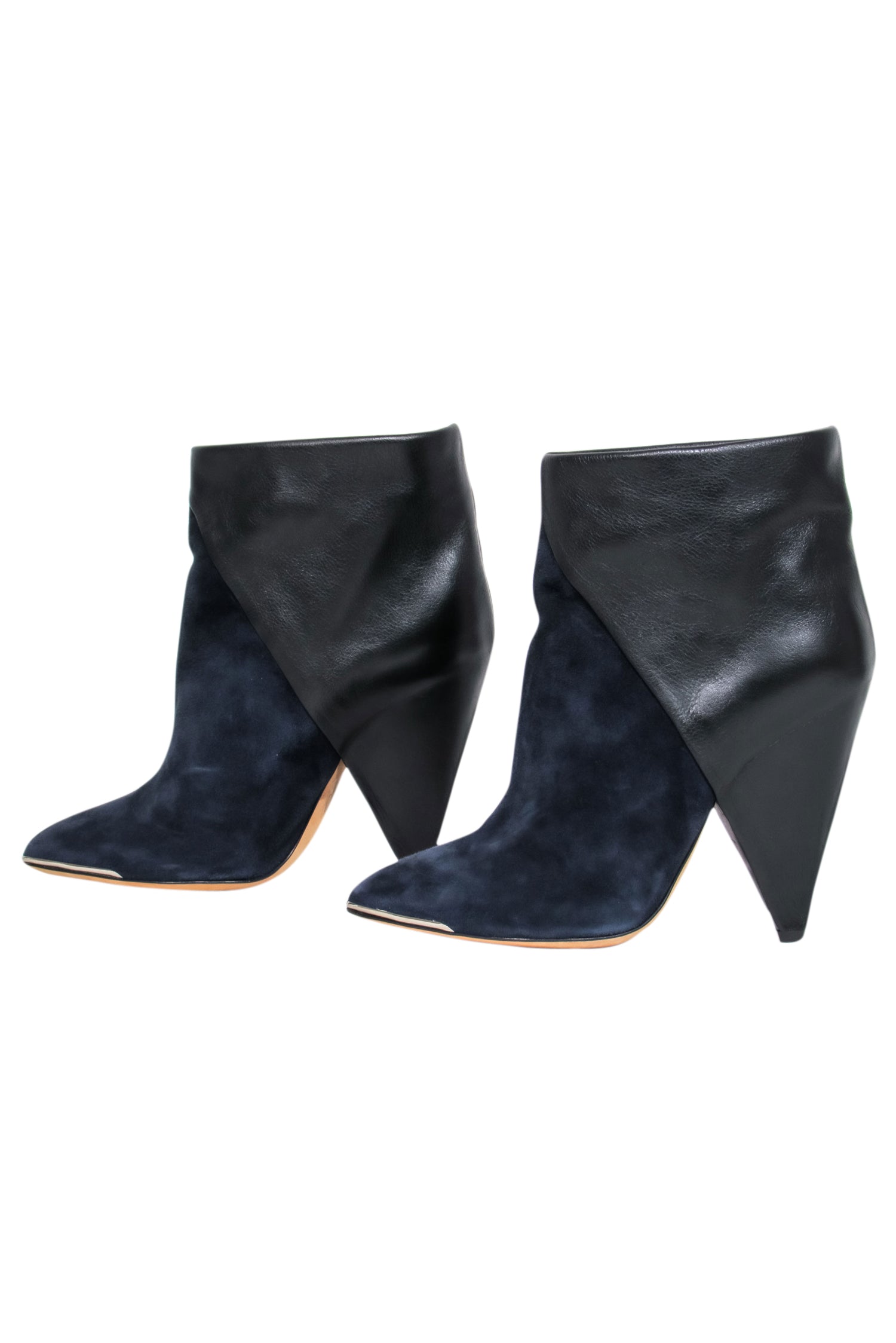IRO - Stunning Colorblocked Suede & Leather Booties in Size 8.5