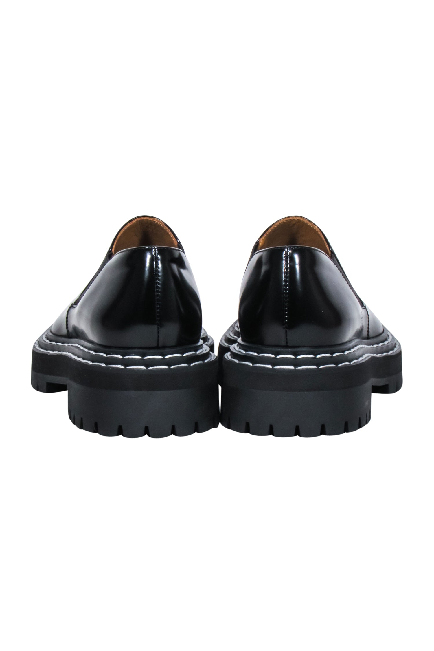 Proenza Schouler Black Patent Leather Platform Loafers: A Fashion Must-Have in Size 6