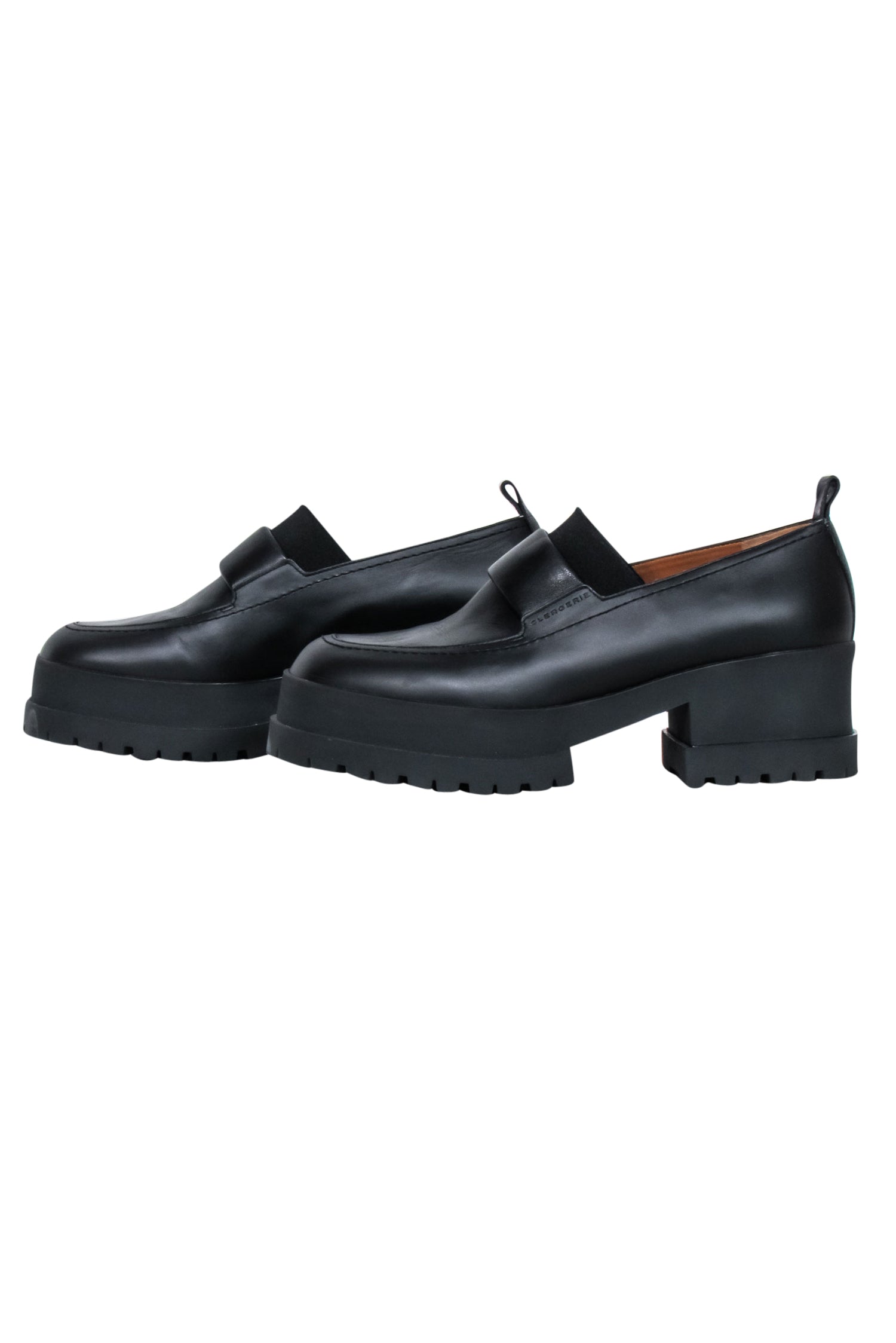 Clergerie Paris Black Leather Platform Loafers - Size 10, Elevate Your Style!
