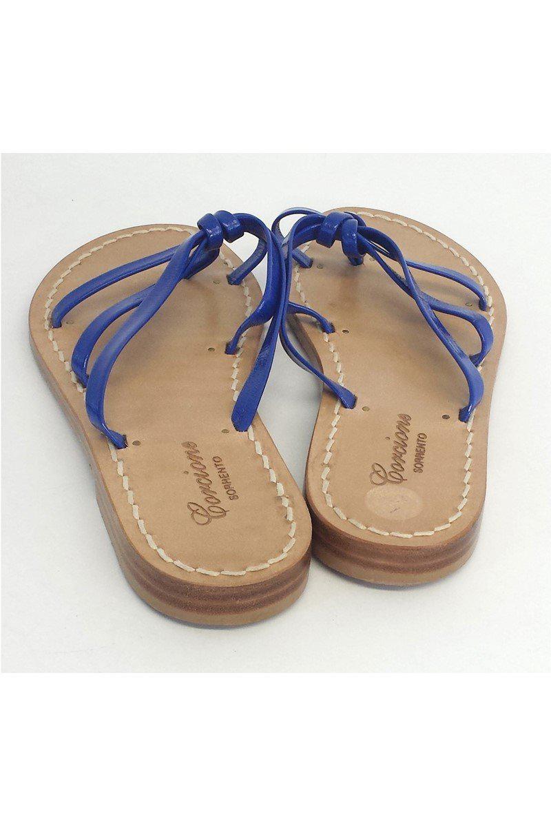 Gorgeous Blue Patent Leather Strappy Flat Sandals - Size 6! Grab Yours Now!