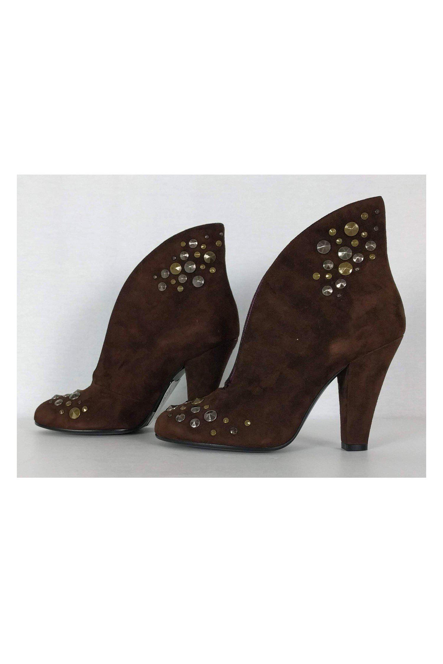Marc Jacobs Edgy Brown Suede Booties - Size 8.5