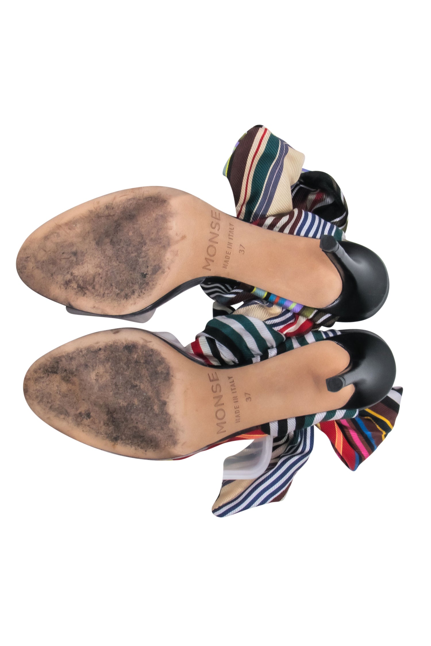 Monse Multi - Colored Ribbon Strap Heels - Size 7: Party - Ready Glam!