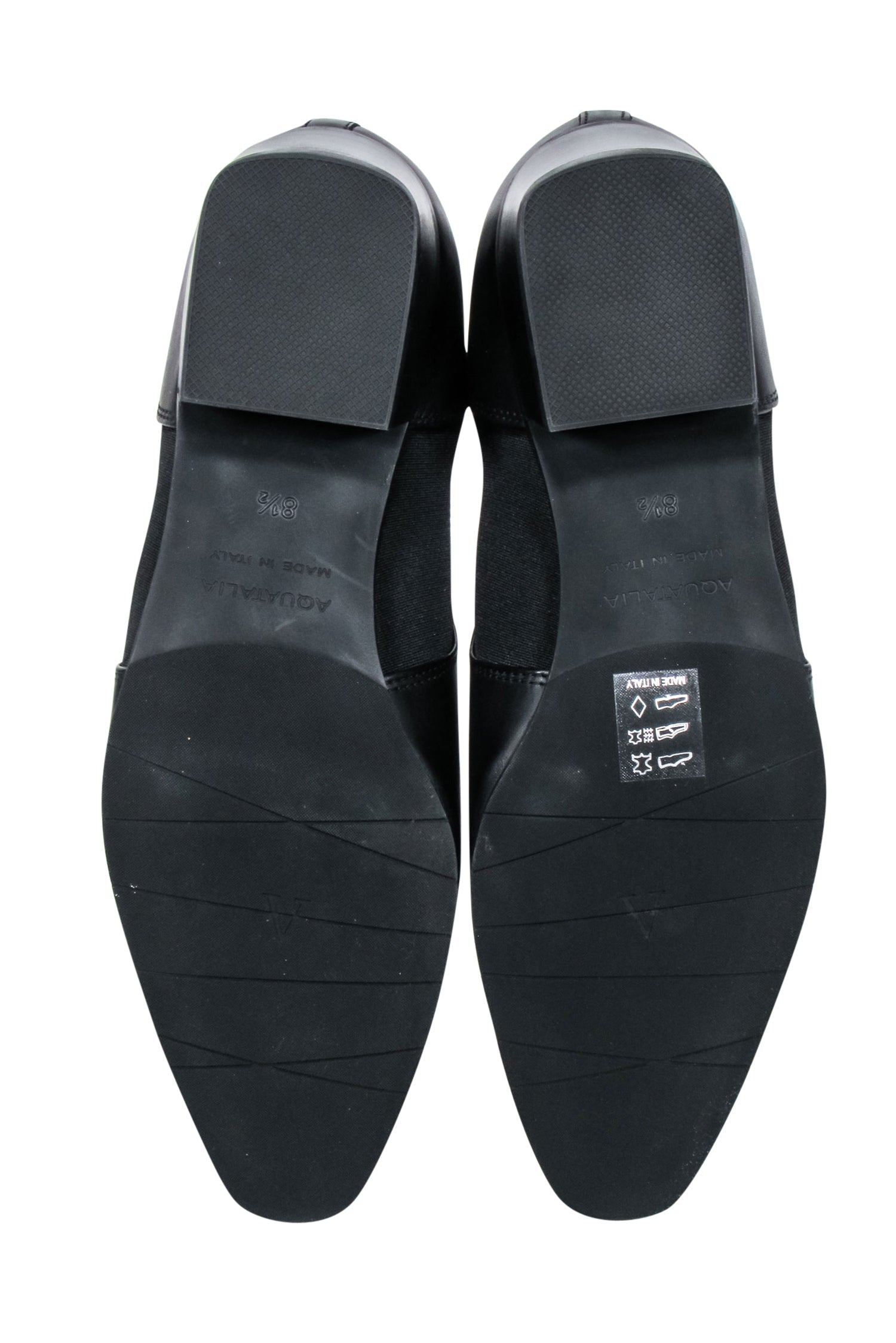 Aquatalia Black Calf Leather Falco Short Boots - Size 8.5 - A Must-Have for Minimalists!